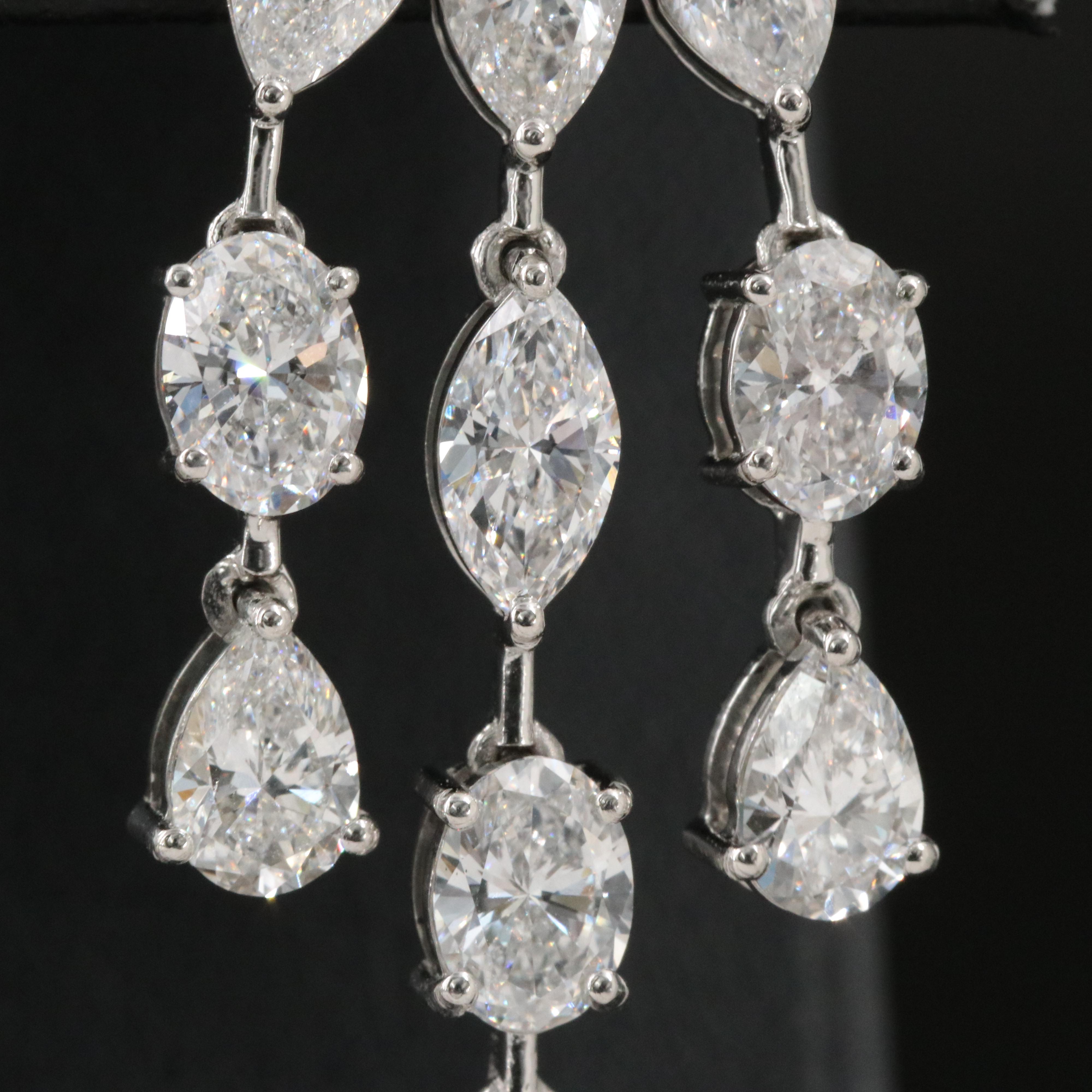 Platinum 8.75 CTW Lab Grown Diamond Earrings