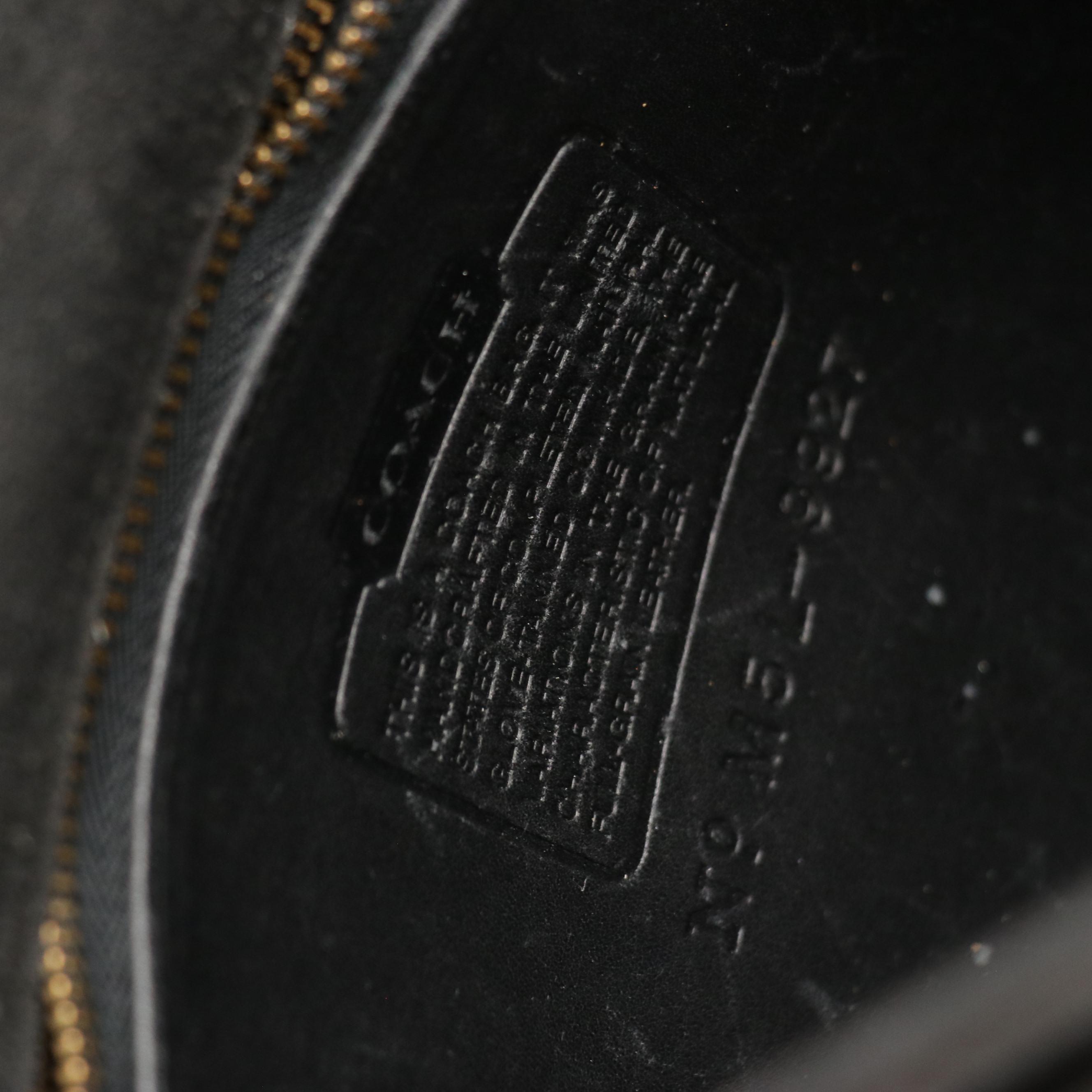 Coach Vintage Willis Two-Way Crossbody Bag in Black Glove-Tanned Leather