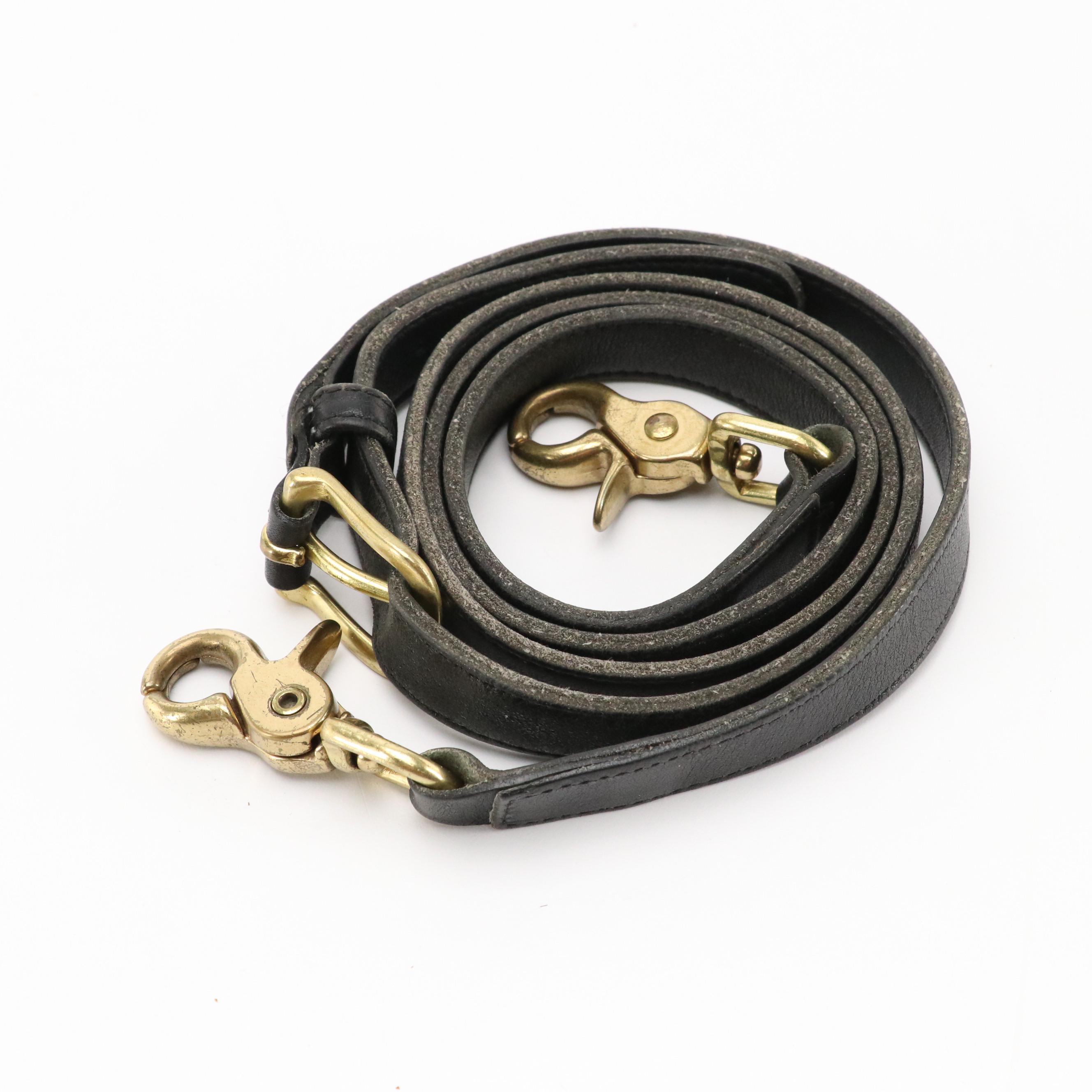 Coach Vintage Willis Two-Way Crossbody Bag in Black Glove-Tanned Leather