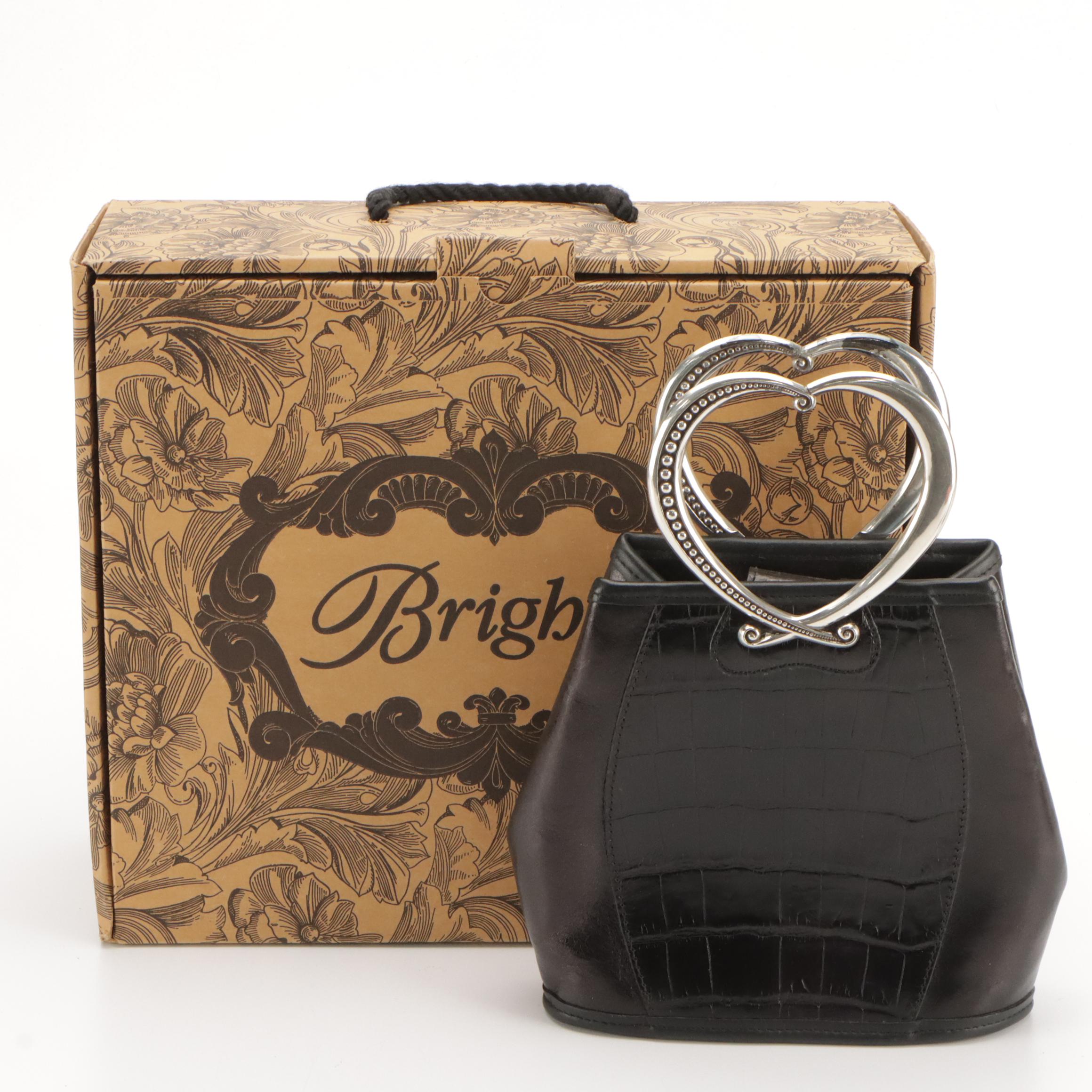 Brighton Embossed Leather Heart Handle Handbag, Aurora Flip-Flops and Sunglasses