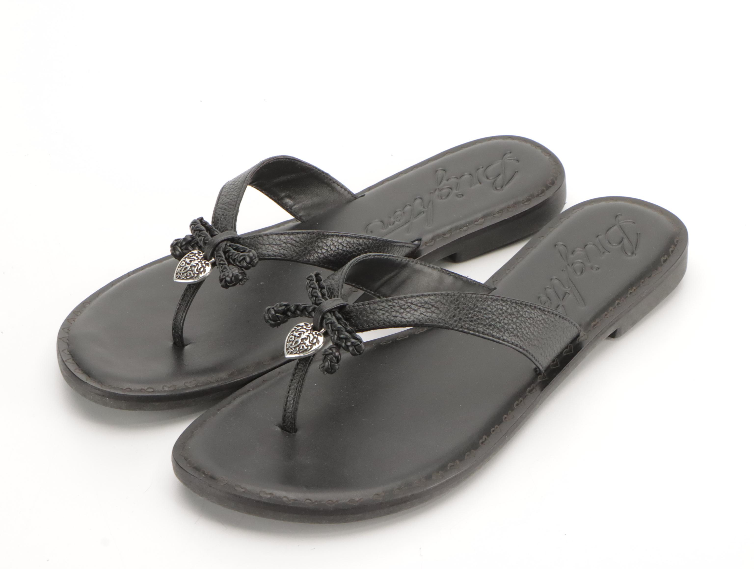 Brighton Embossed Leather Heart Handle Handbag, Aurora Flip-Flops and Sunglasses