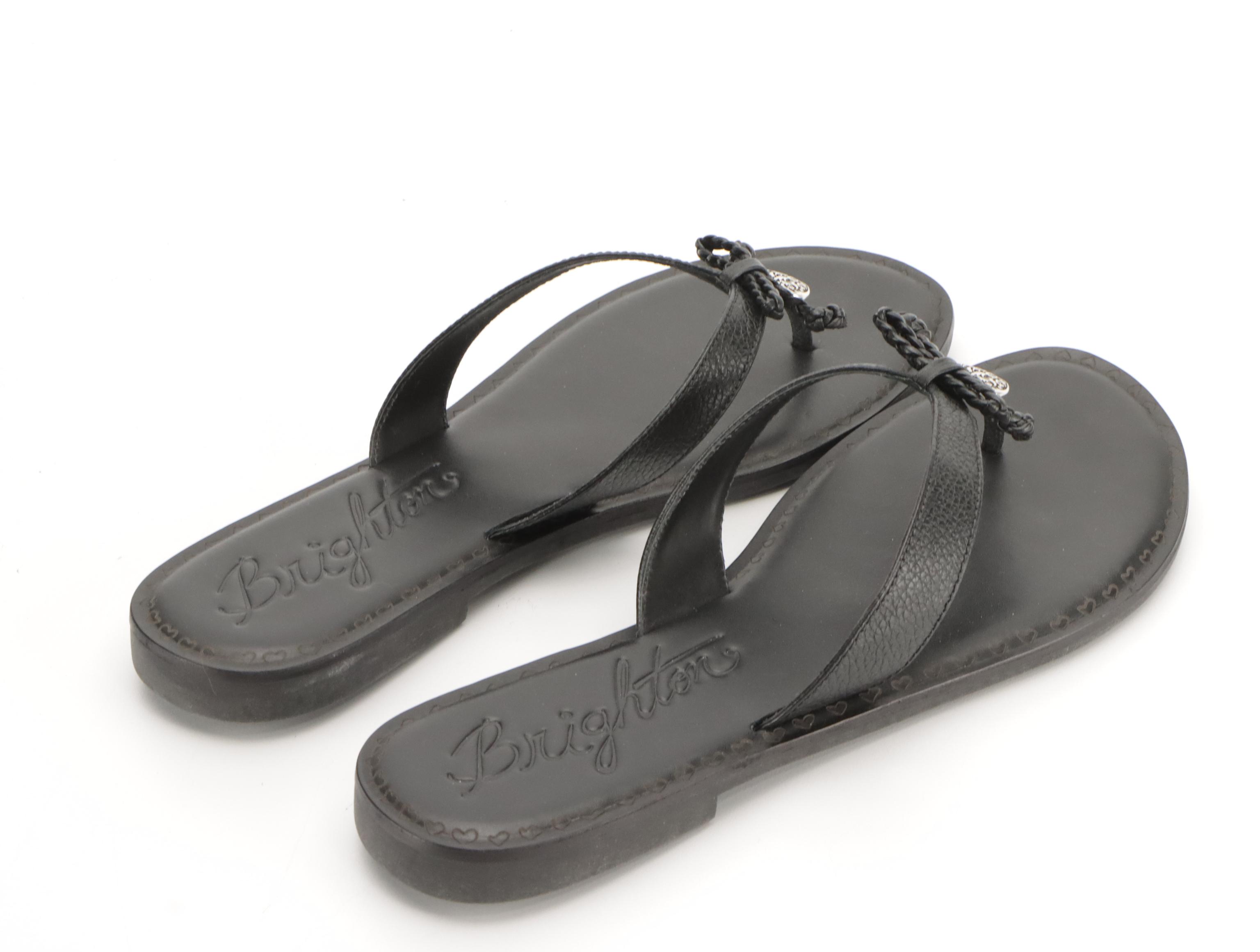 Brighton Embossed Leather Heart Handle Handbag, Aurora Flip-Flops and Sunglasses