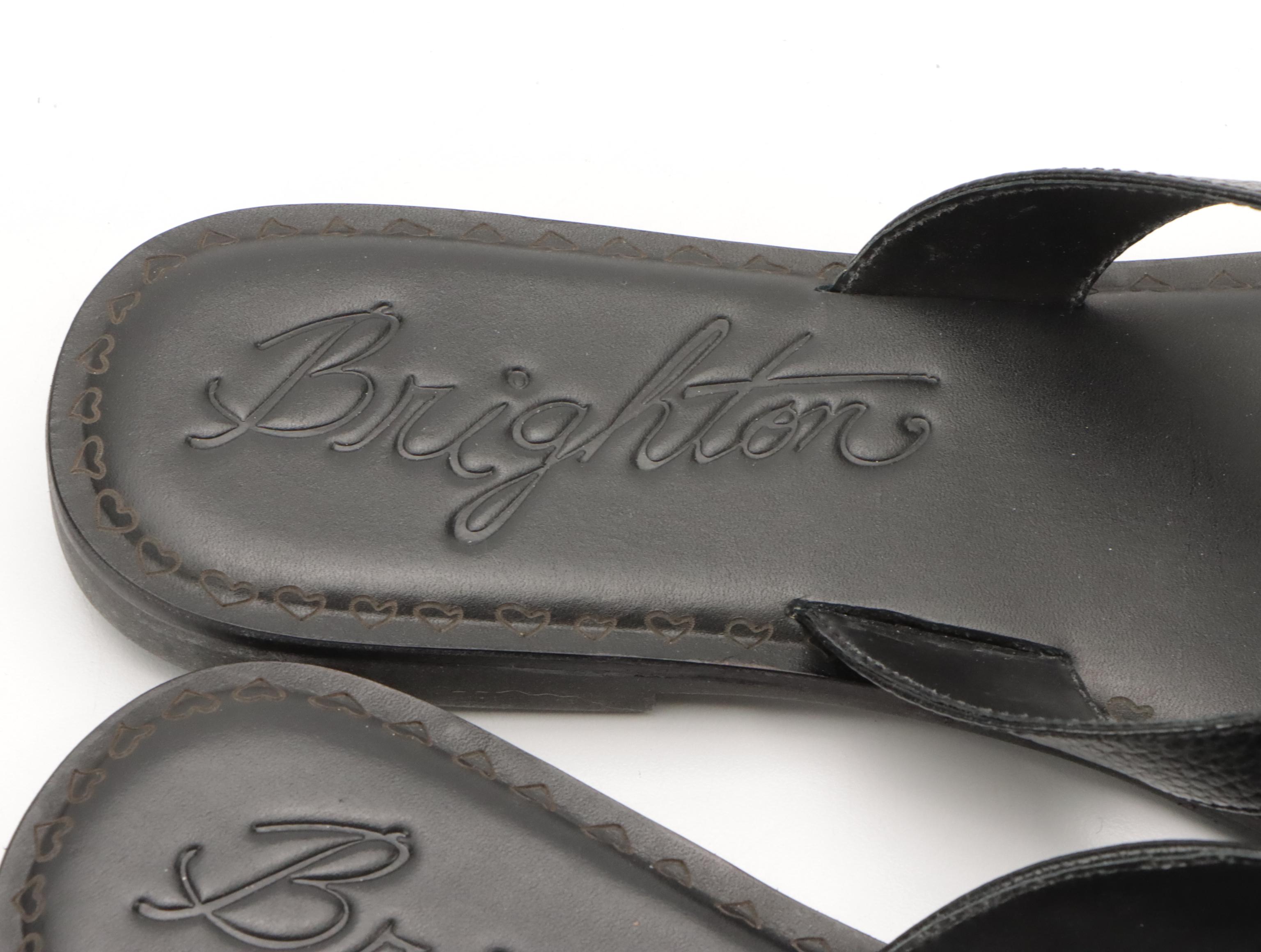 Brighton Embossed Leather Heart Handle Handbag, Aurora Flip-Flops and Sunglasses