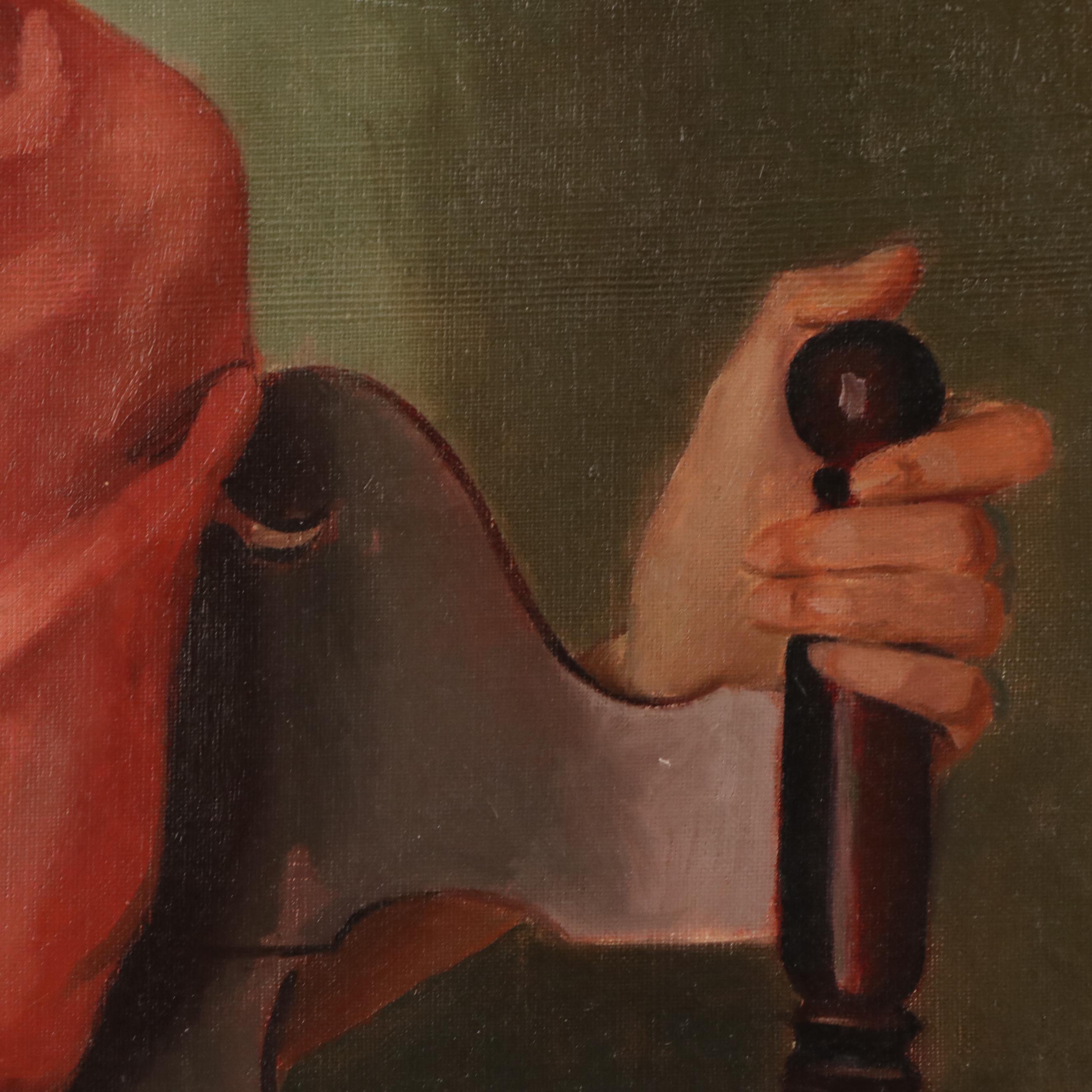 Isabella Hunner Parsons Oil Painting of Seated Woman in Dress