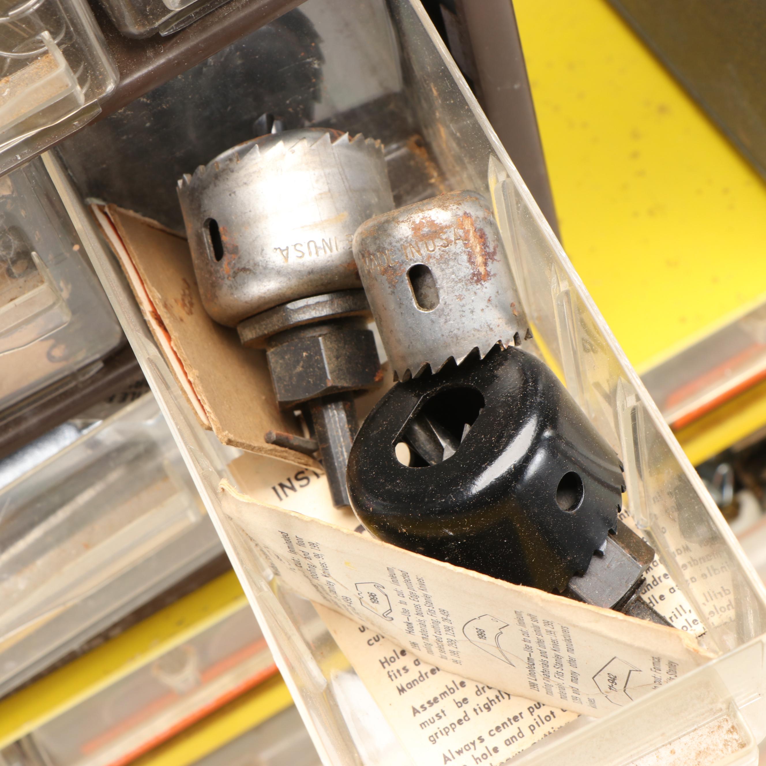 Hardware Storage Organizers with Screws, Bolts, Drill Bits and More