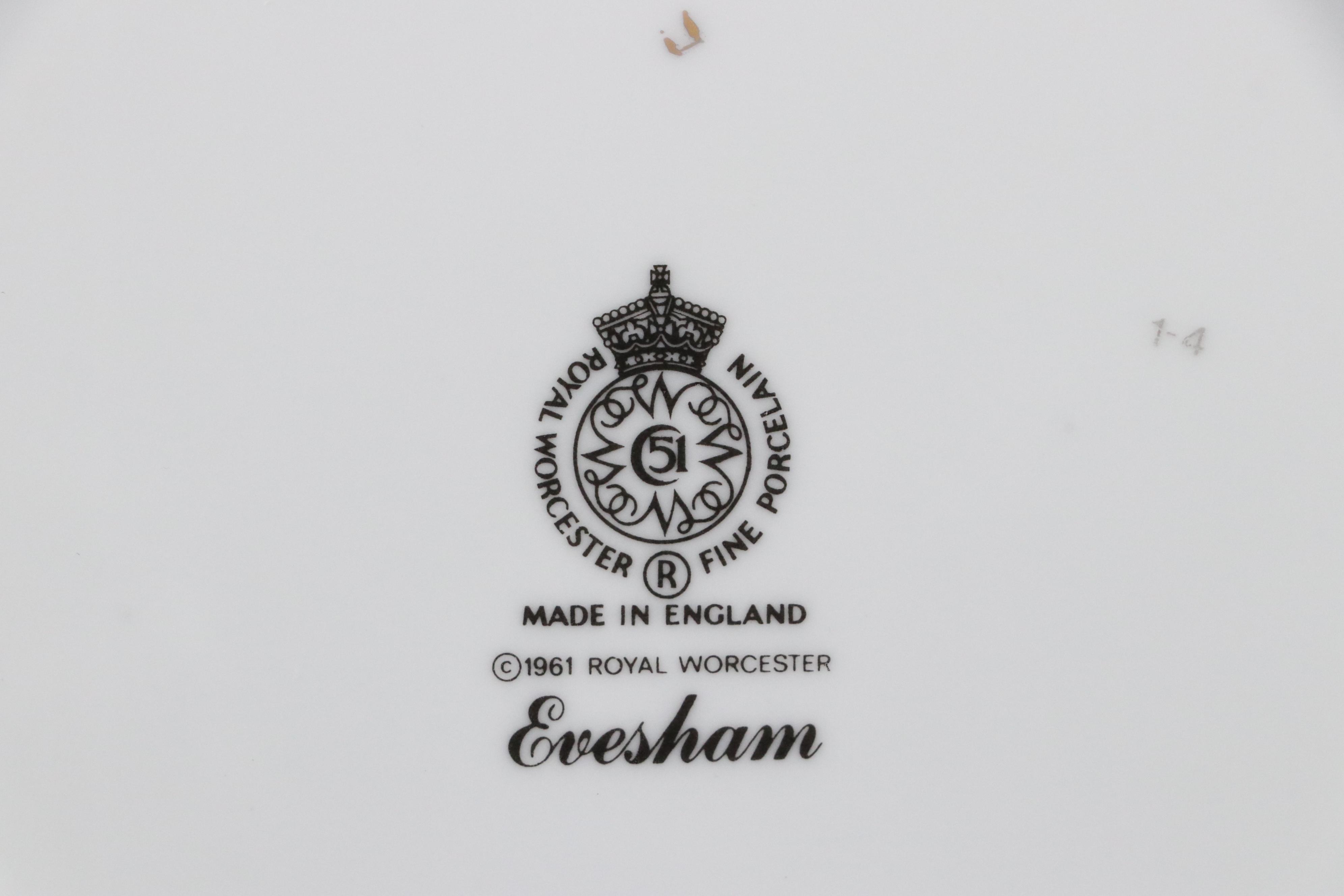 Royal Worcester "Evesham" with "Evesham Vale" Dinnerware and Serving Pieces