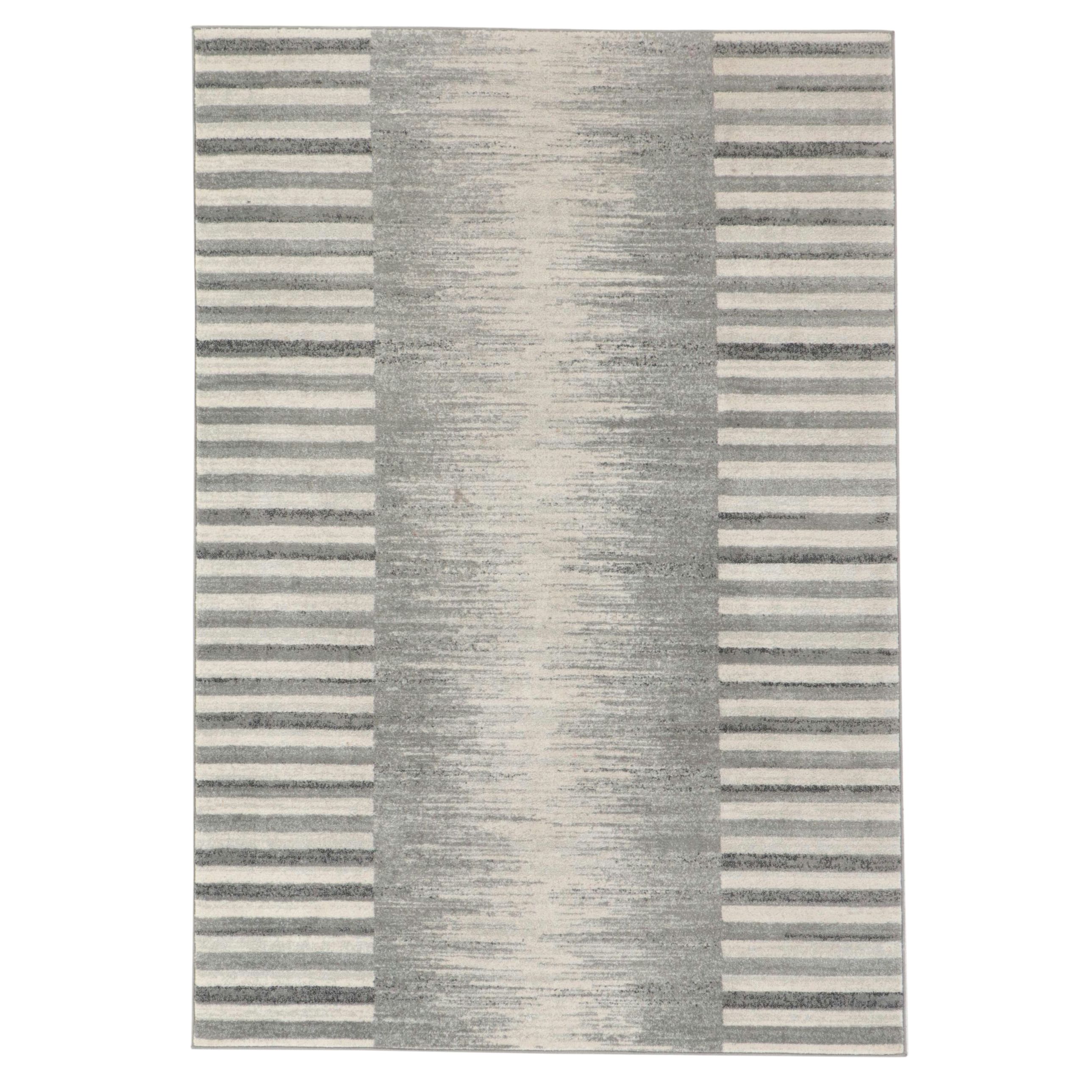 5'3 x 7'7 Machine Made Contemporary Striped Area Rug