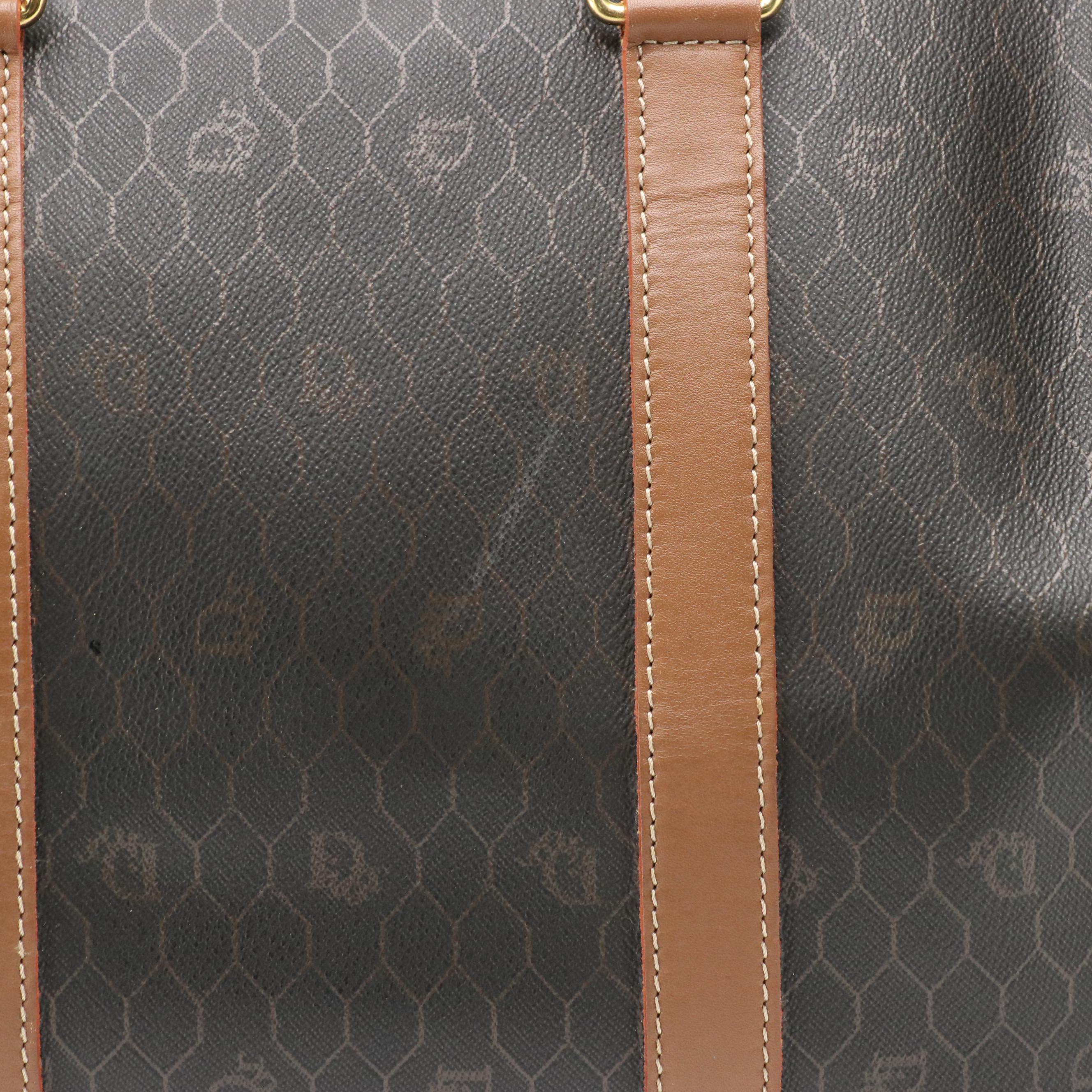 Christian Dior Boston Bag in Monogram Honeycomb Canvas and Leather