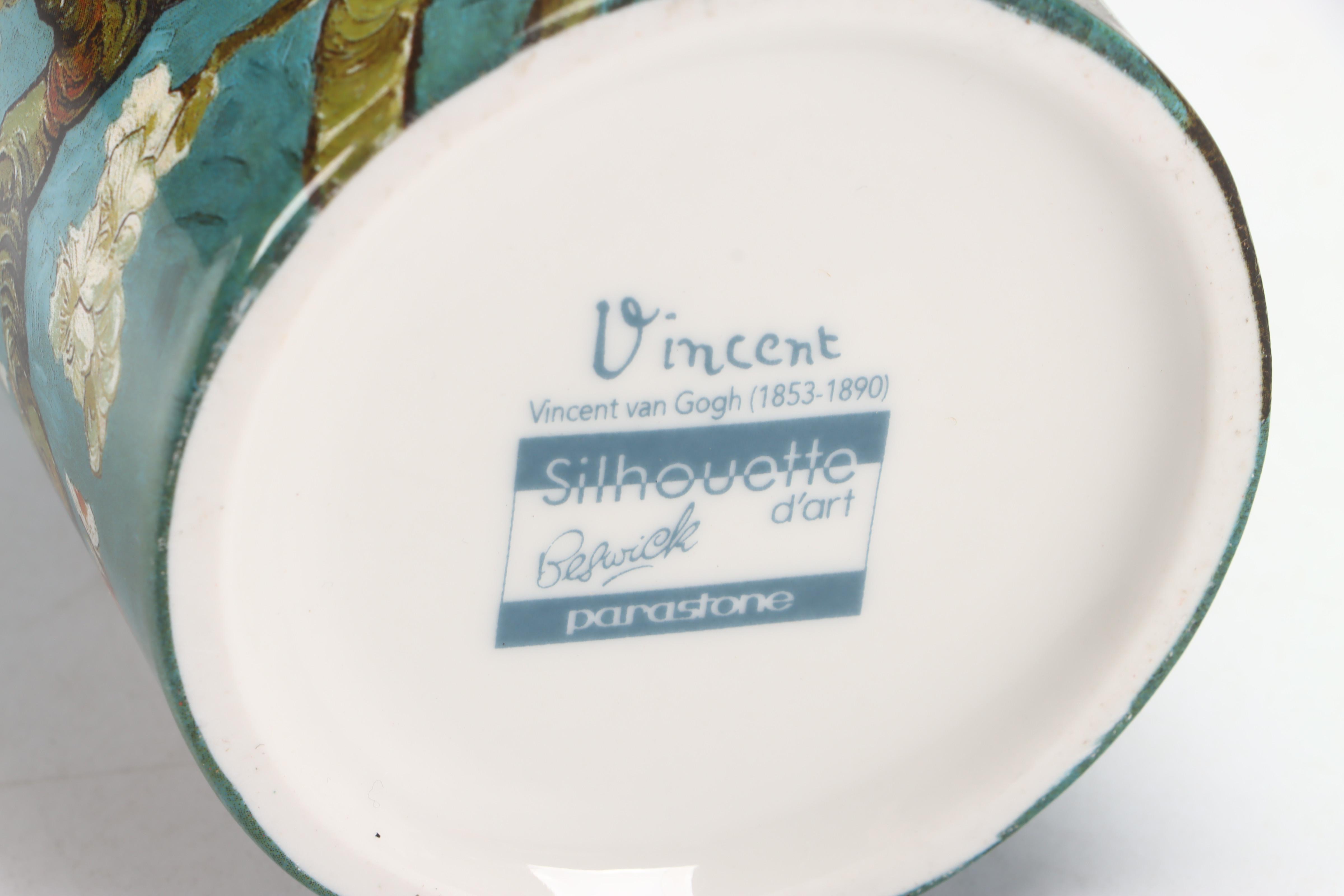 John Beswick for Silhouette d'Art Vincent Van Gogh Vase with Other Chargers