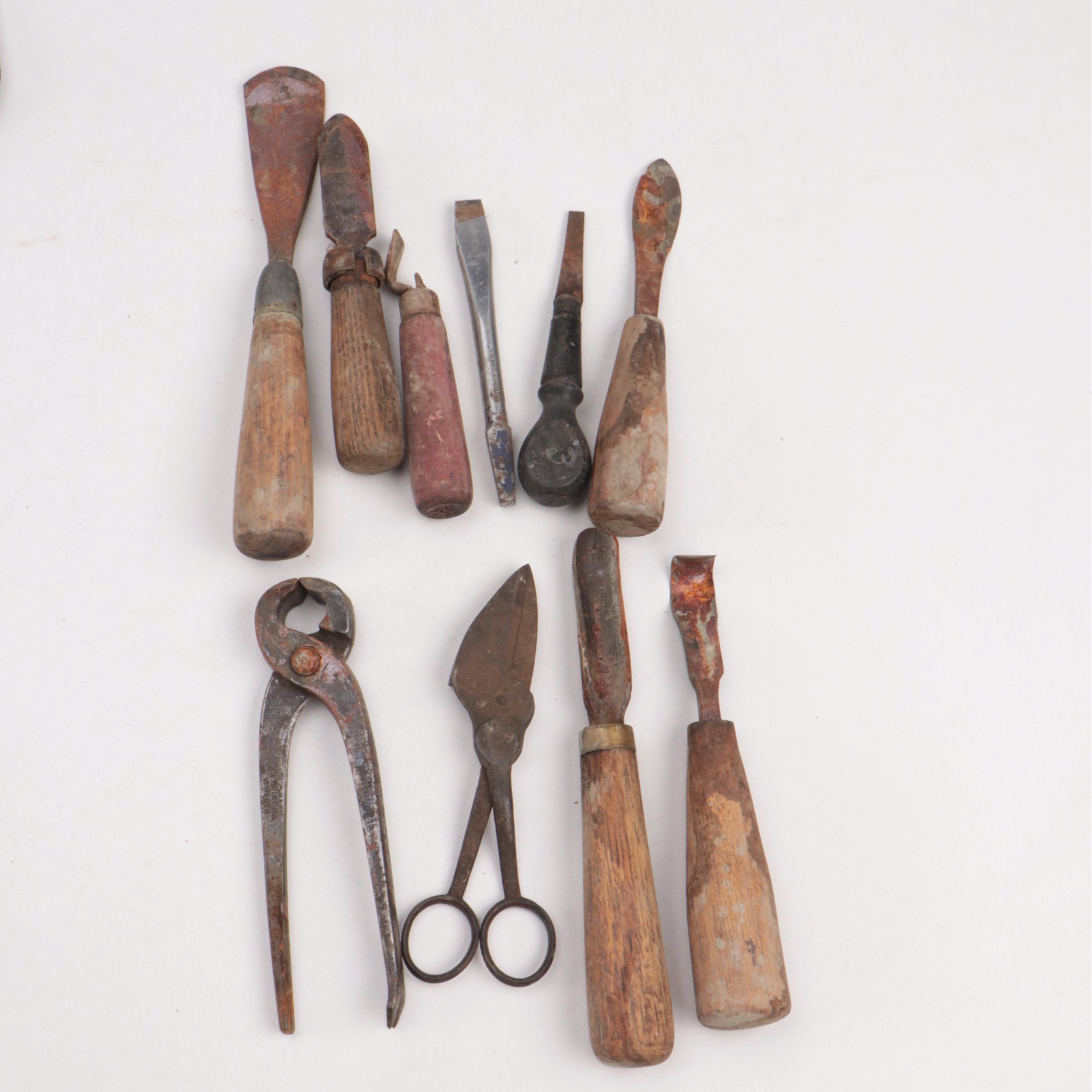 Mallets, Chisels, Hand Plane, Clamp, Draw Knife and More Woodworking Tools