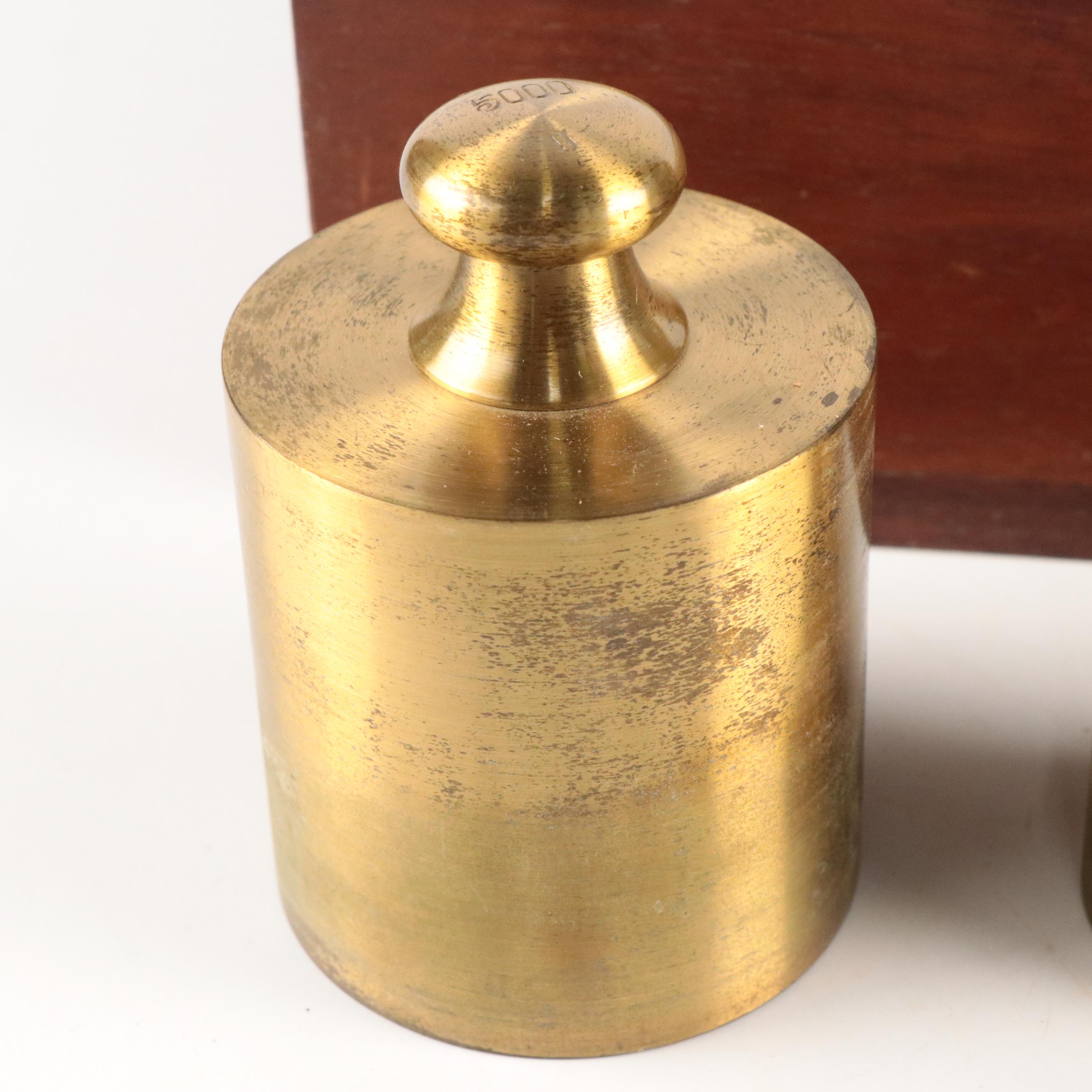 Fisher Brass Scale Weight Set with Presentation Storage Box