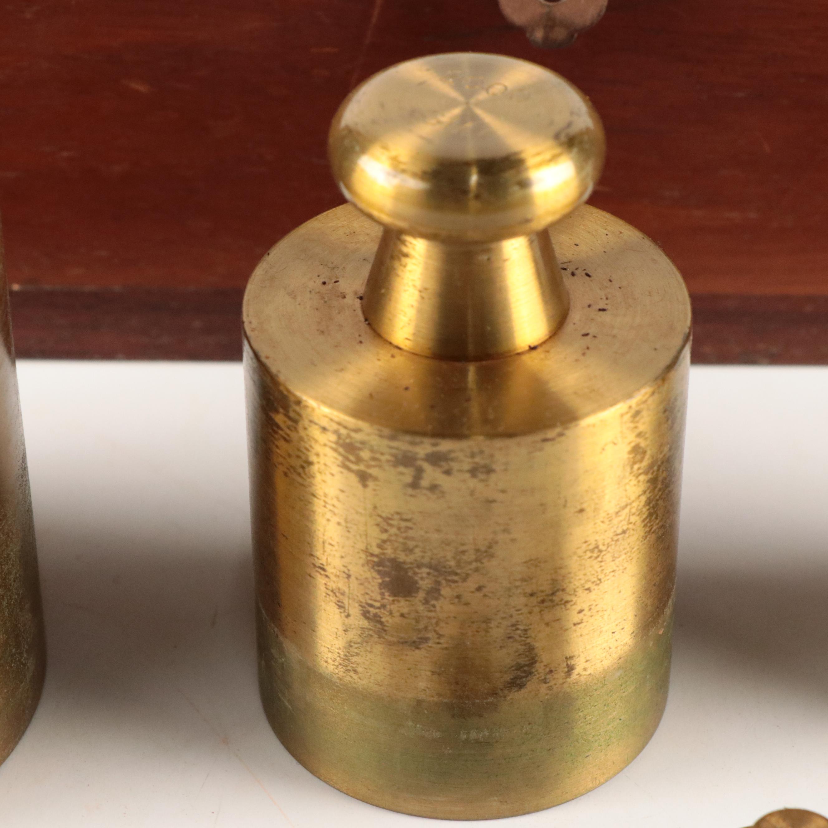 Fisher Brass Scale Weight Set with Presentation Storage Box