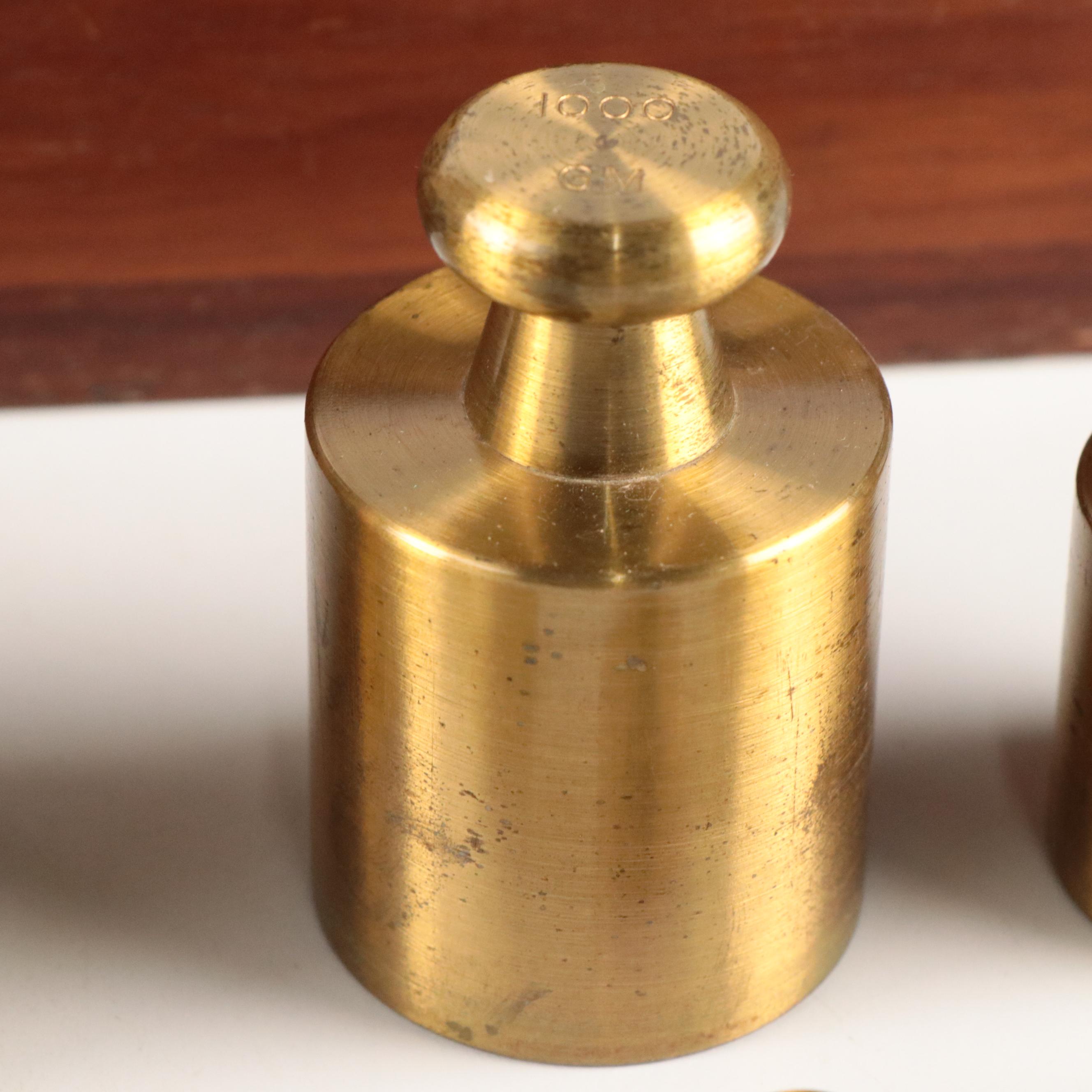 Fisher Brass Scale Weight Set with Presentation Storage Box