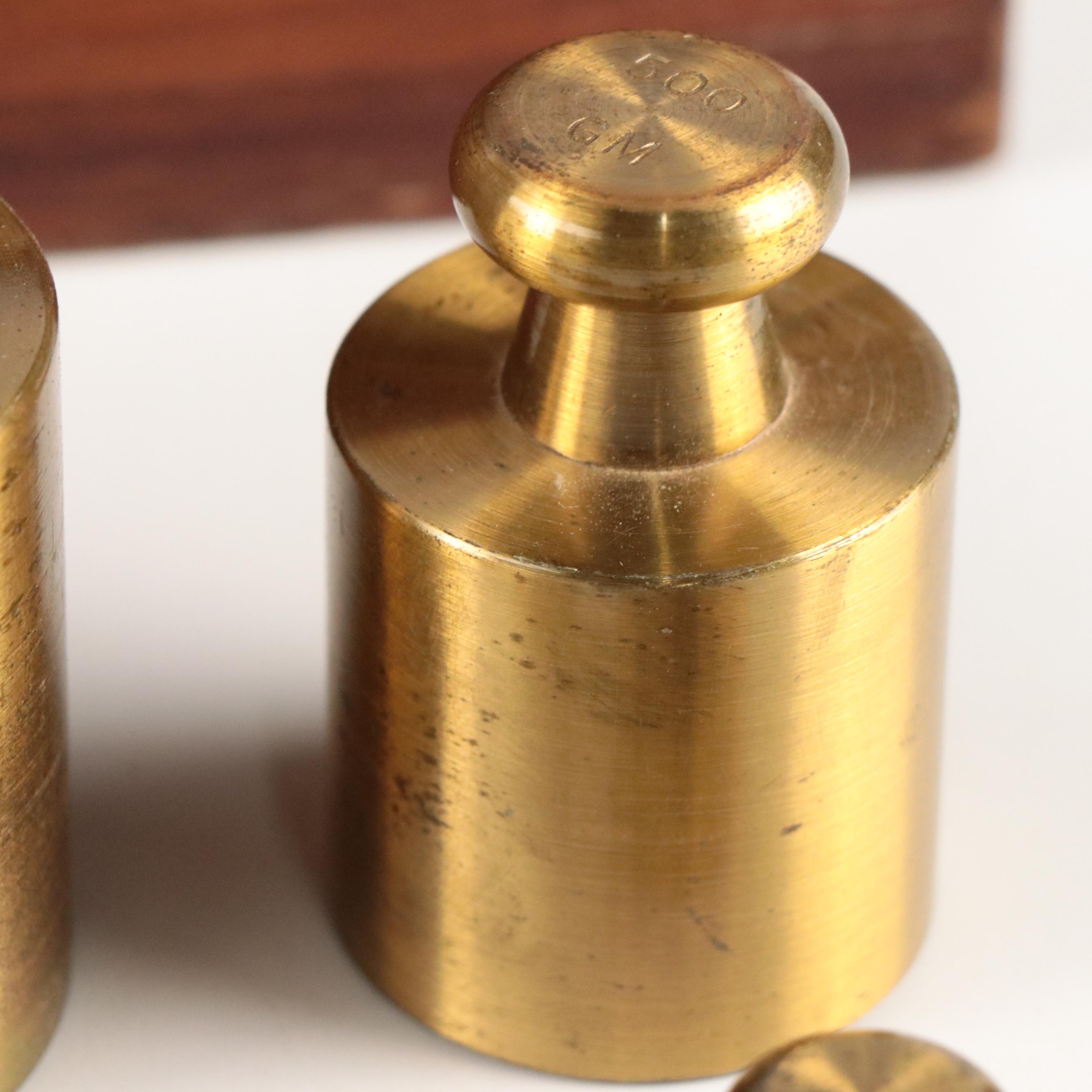 Fisher Brass Scale Weight Set with Presentation Storage Box