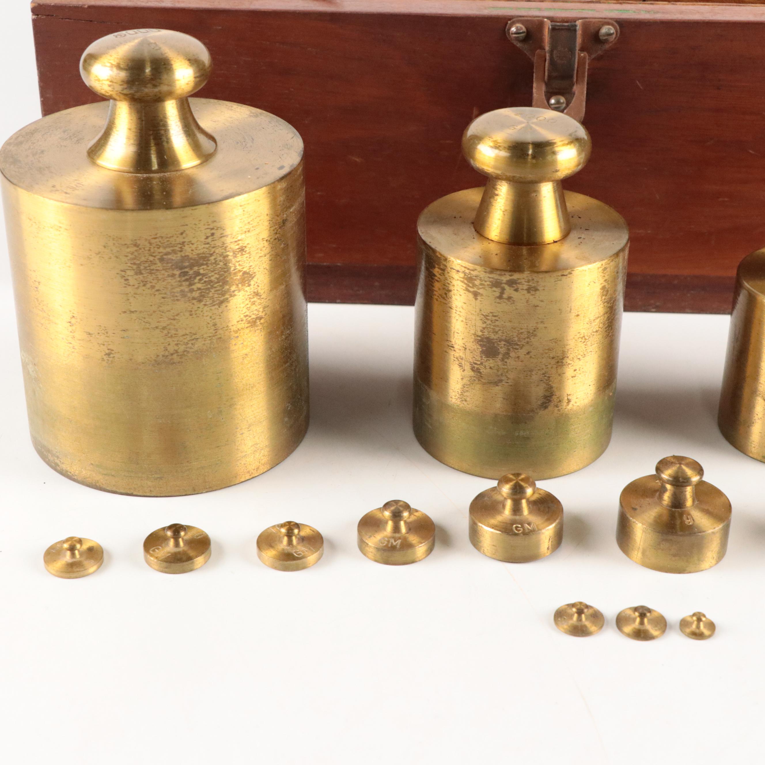 Fisher Brass Scale Weight Set with Presentation Storage Box
