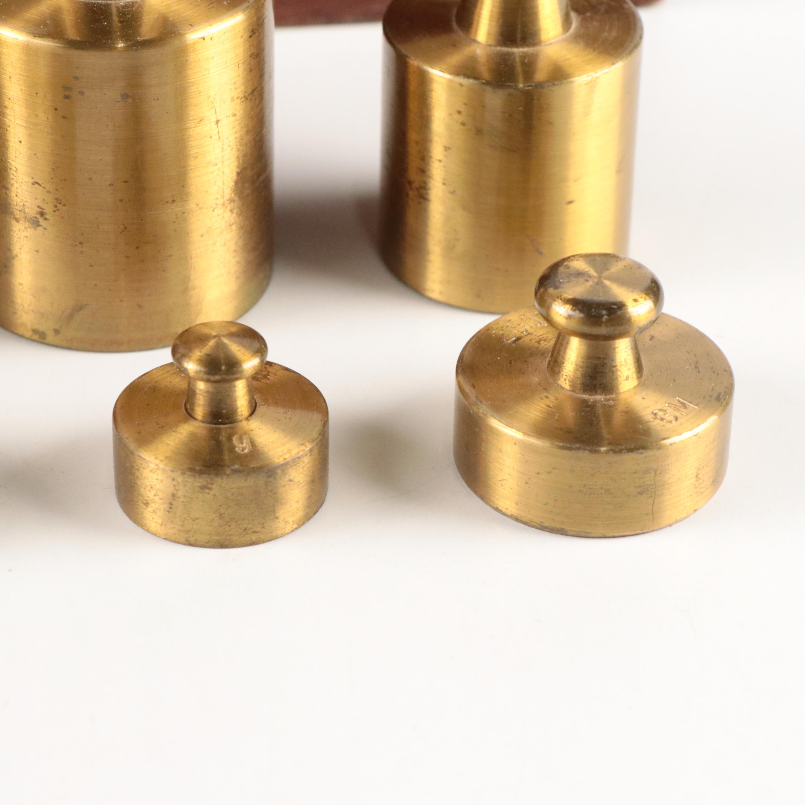 Fisher Brass Scale Weight Set with Presentation Storage Box