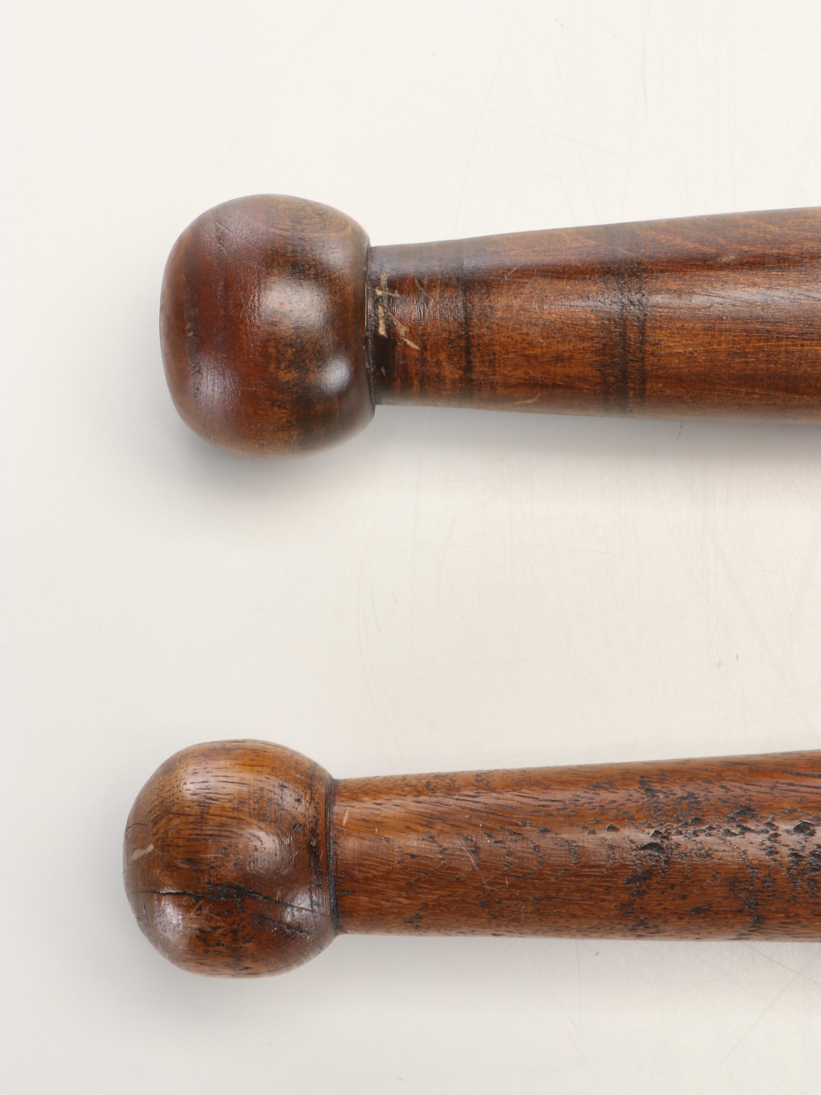 Carved Wood and Cast Iron Bark Spuds