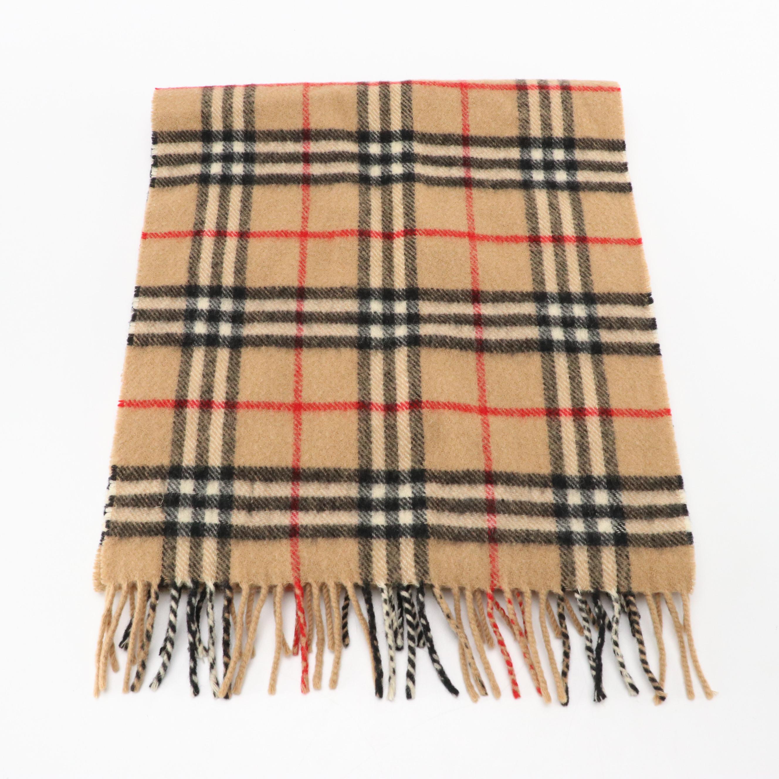 Burberrys of London Lambswool Fringe Scarf in Nova Check