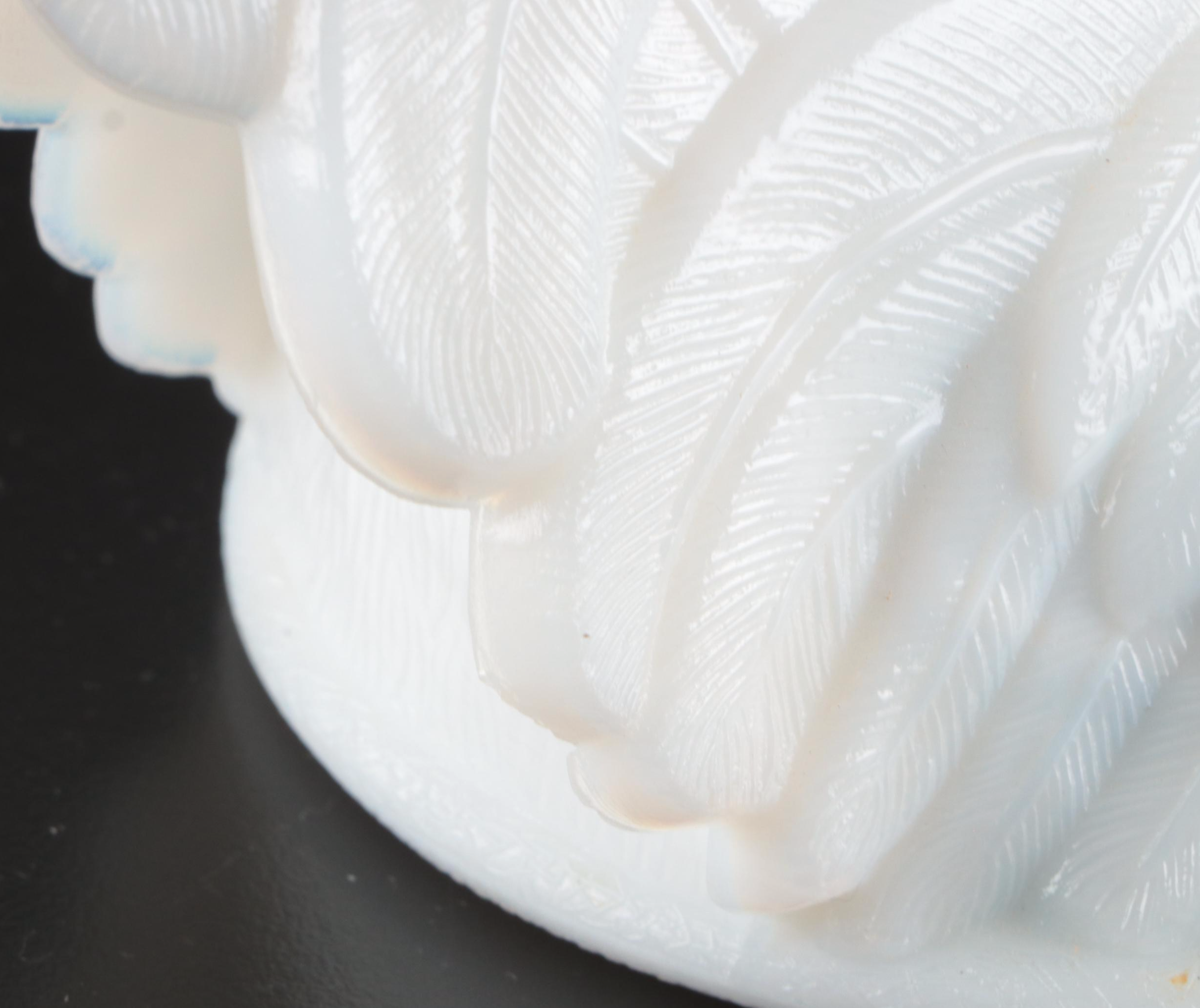 Atterbury Glass Retriever Tray with EAPG and Other Milk Glass Décor