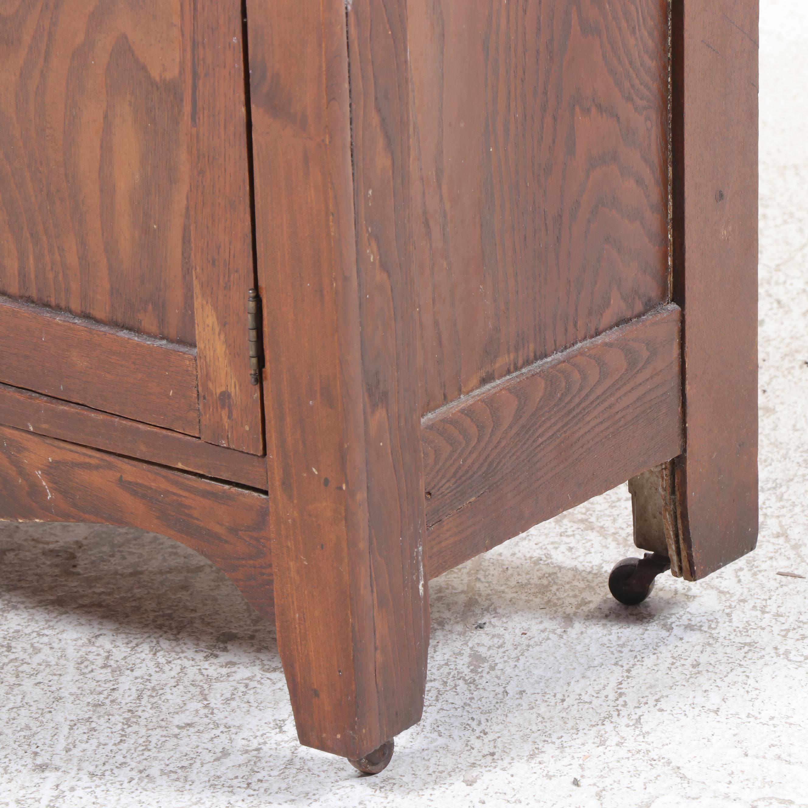 Late Victorian Ash Bowfront Washstand, Circa 1900