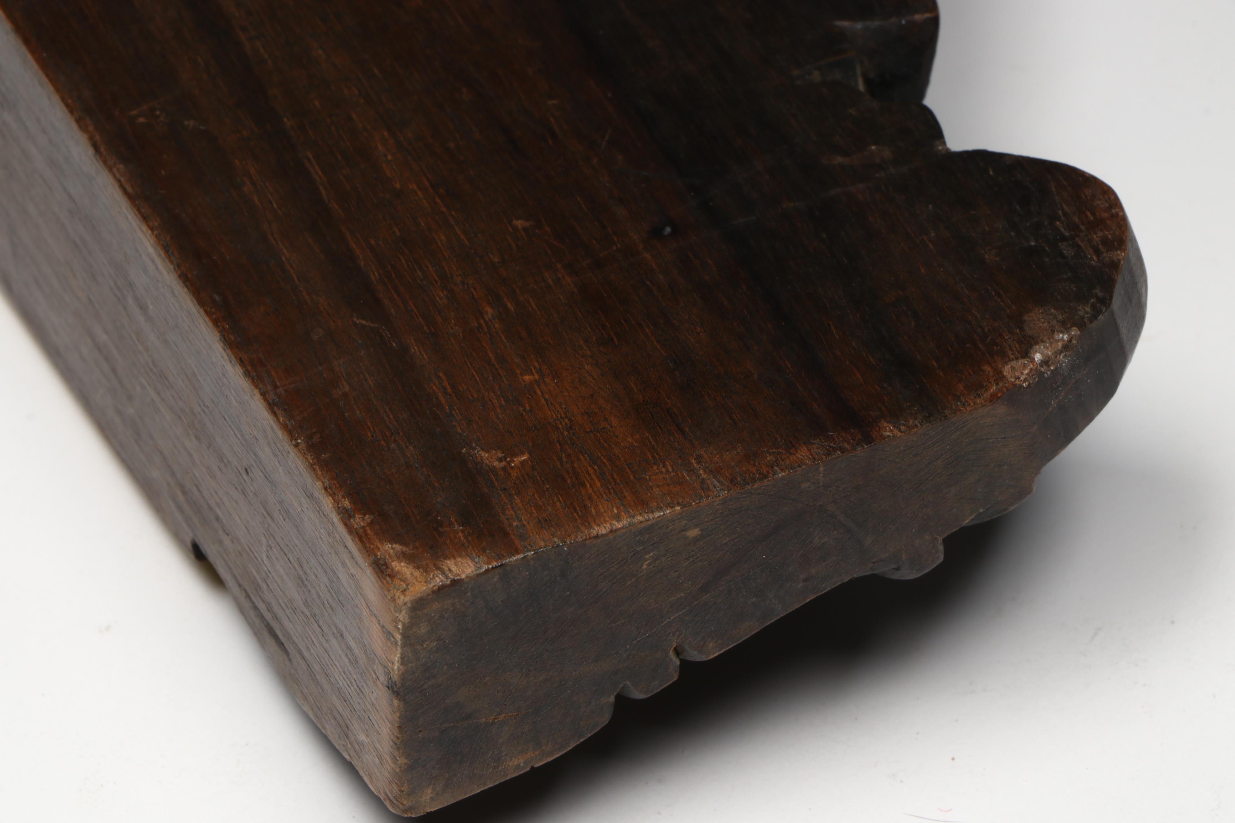 Footed Crystal Inkwell with Hand-Carved Desk Sign