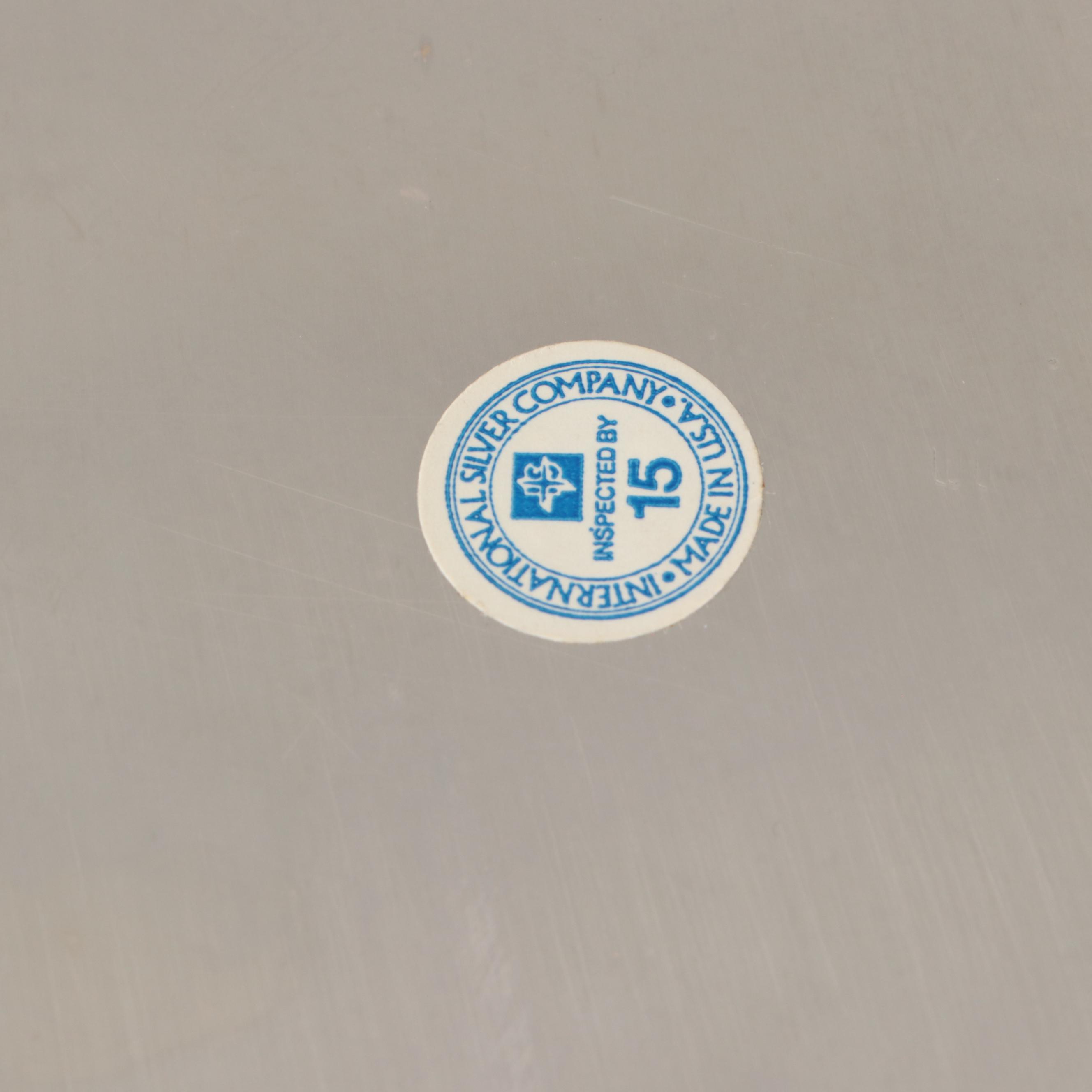 International Silver Co Tray with Silver Plate and Other Serving Pieces