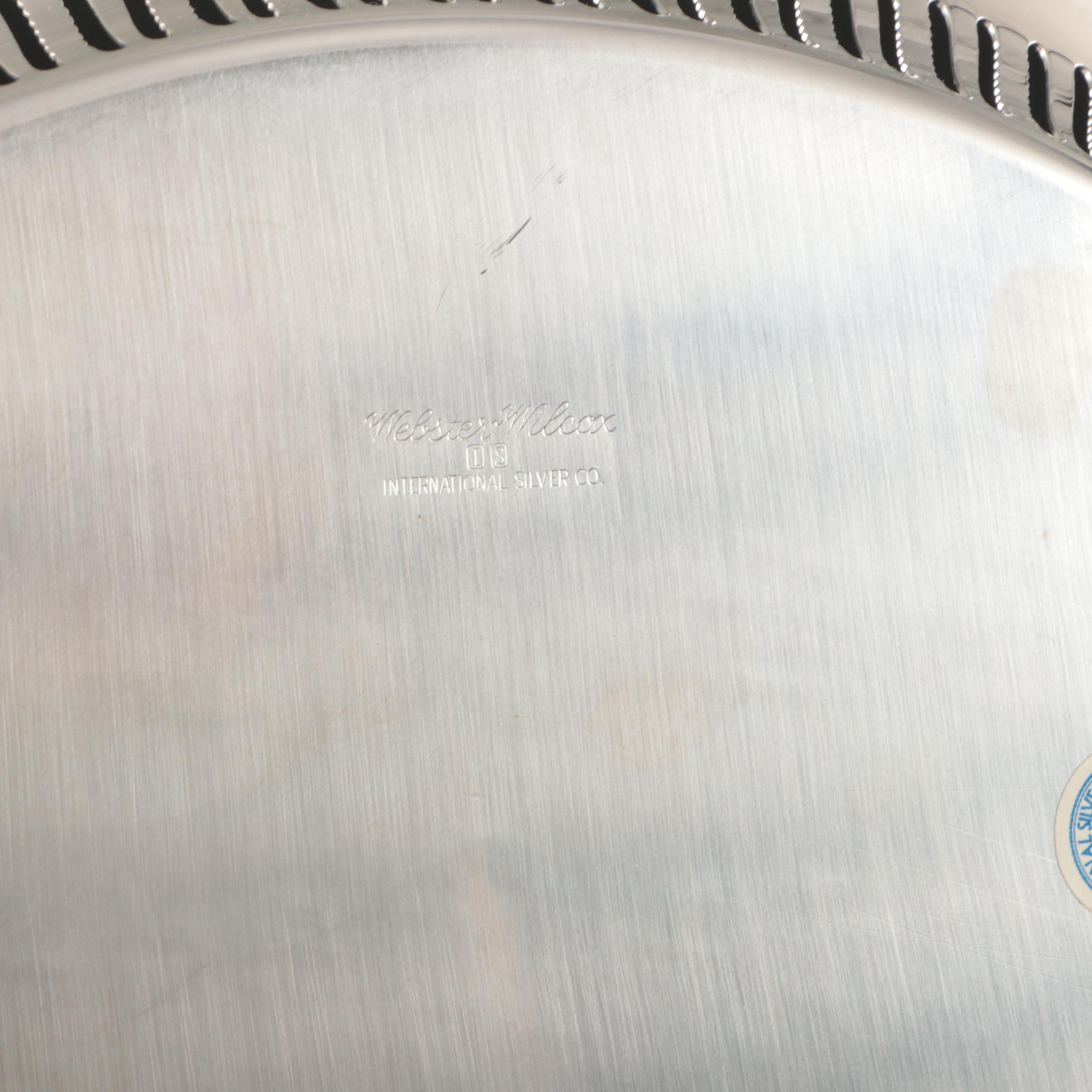 International Silver Co Tray with Silver Plate and Other Serving Pieces