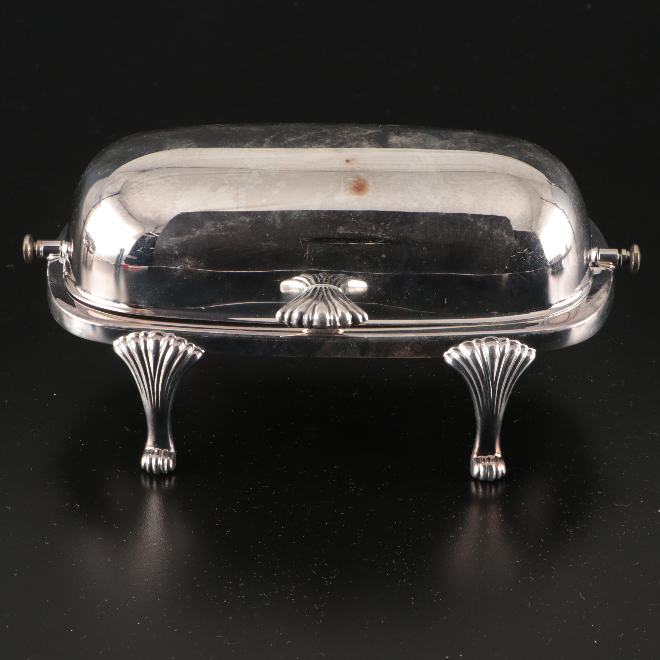 International Silver Co Tray with Silver Plate and Other Serving Pieces