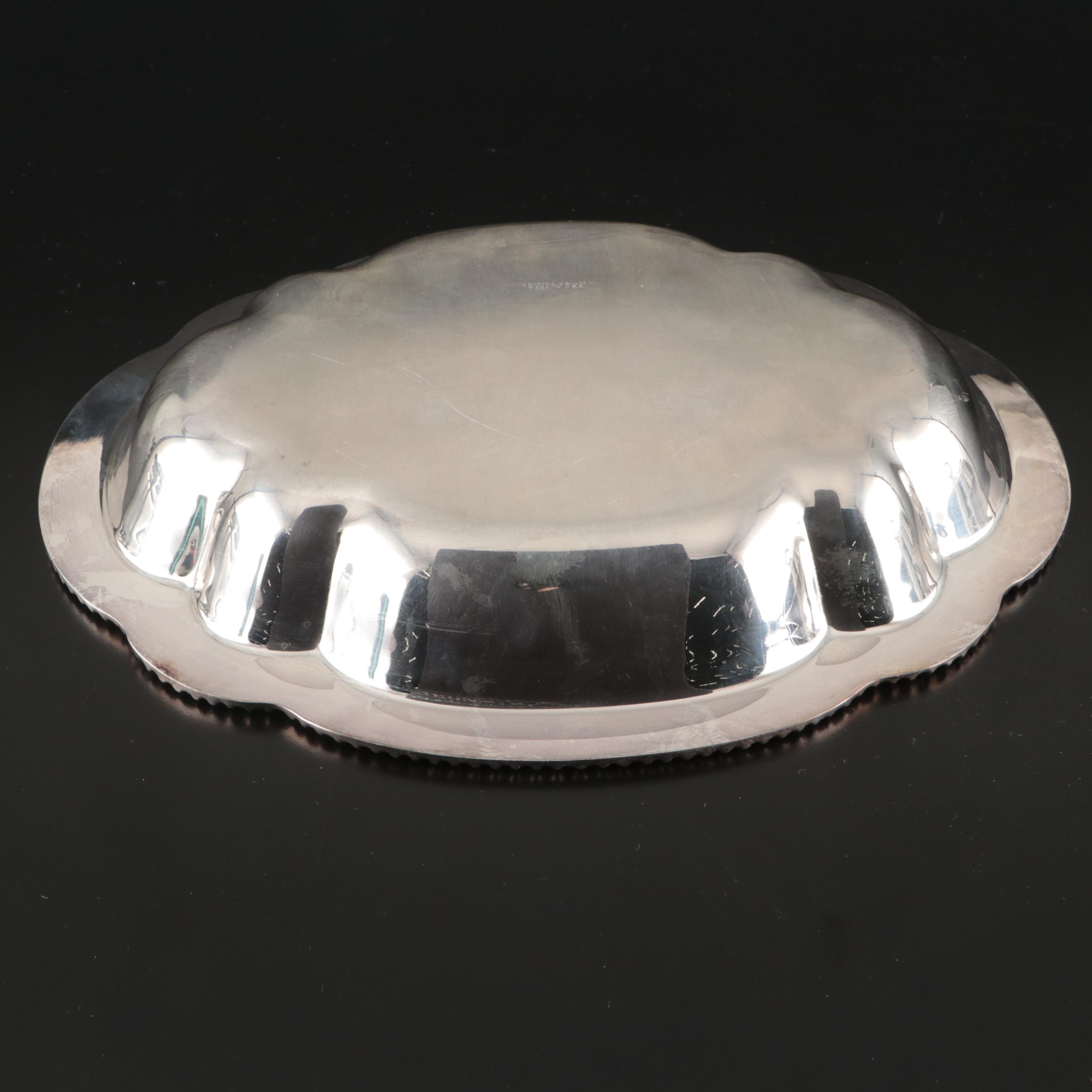 International Silver Co Tray with Silver Plate and Other Serving Pieces