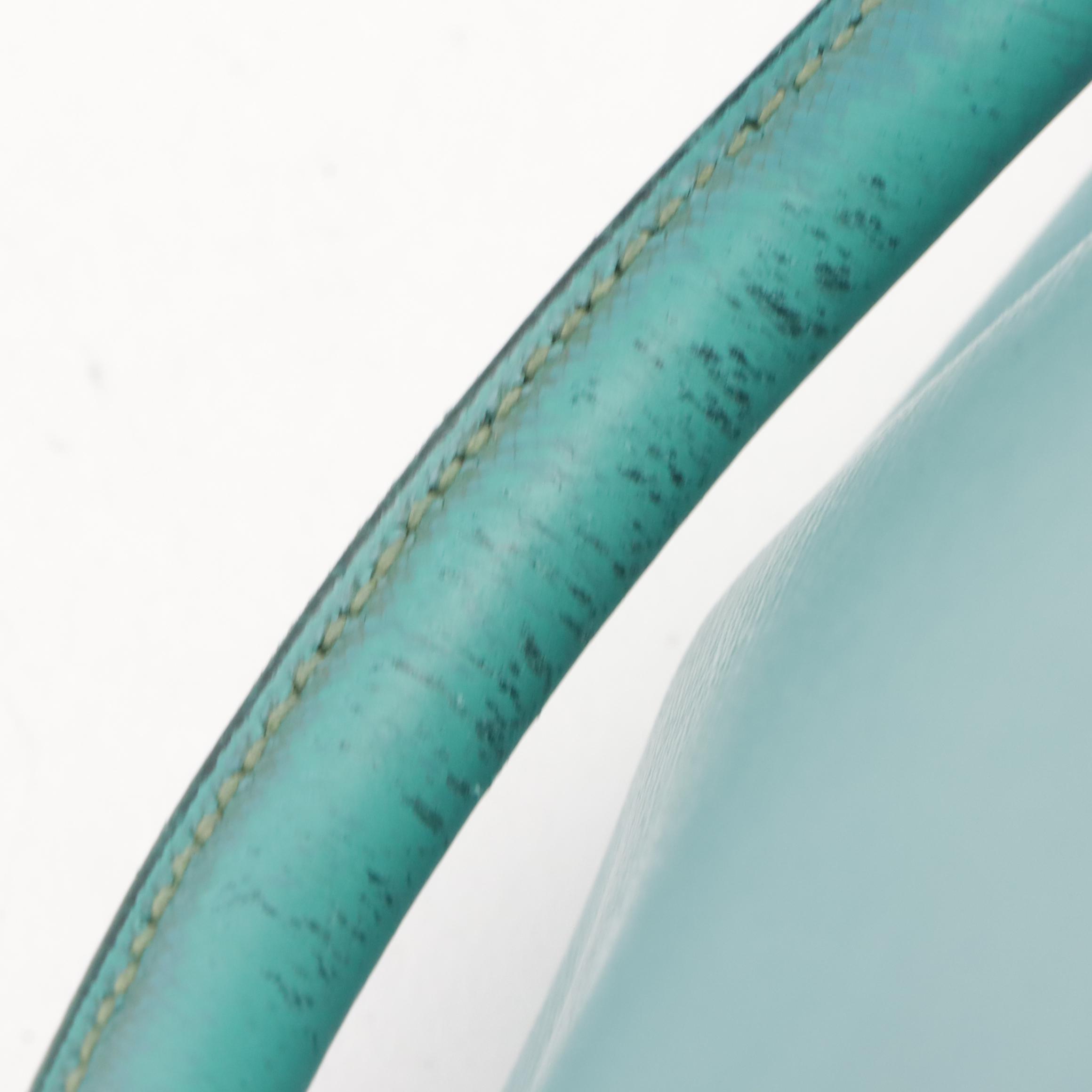 Prada Medium Galleria Double Zip Two-Way Bag in Blue Saffiano Lux Leather