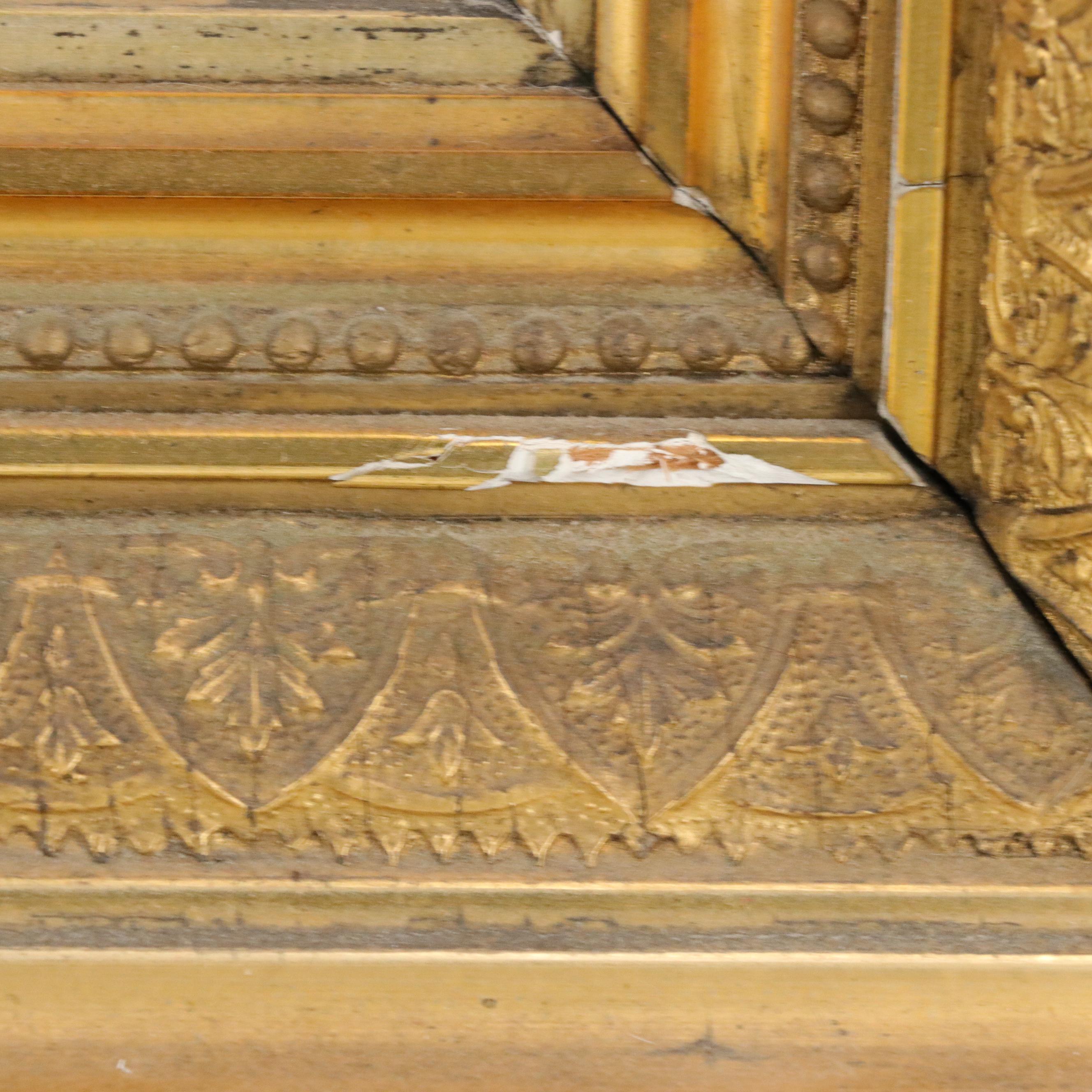 Winter Landscape Oil Painting, Late 19th to Early 20th Century