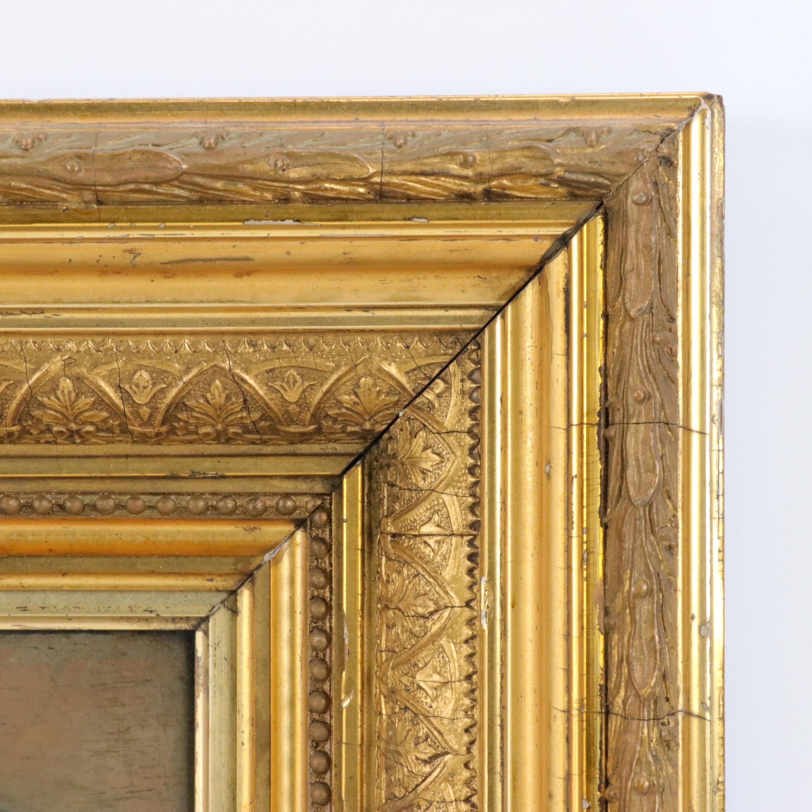 Winter Landscape Oil Painting, Late 19th to Early 20th Century