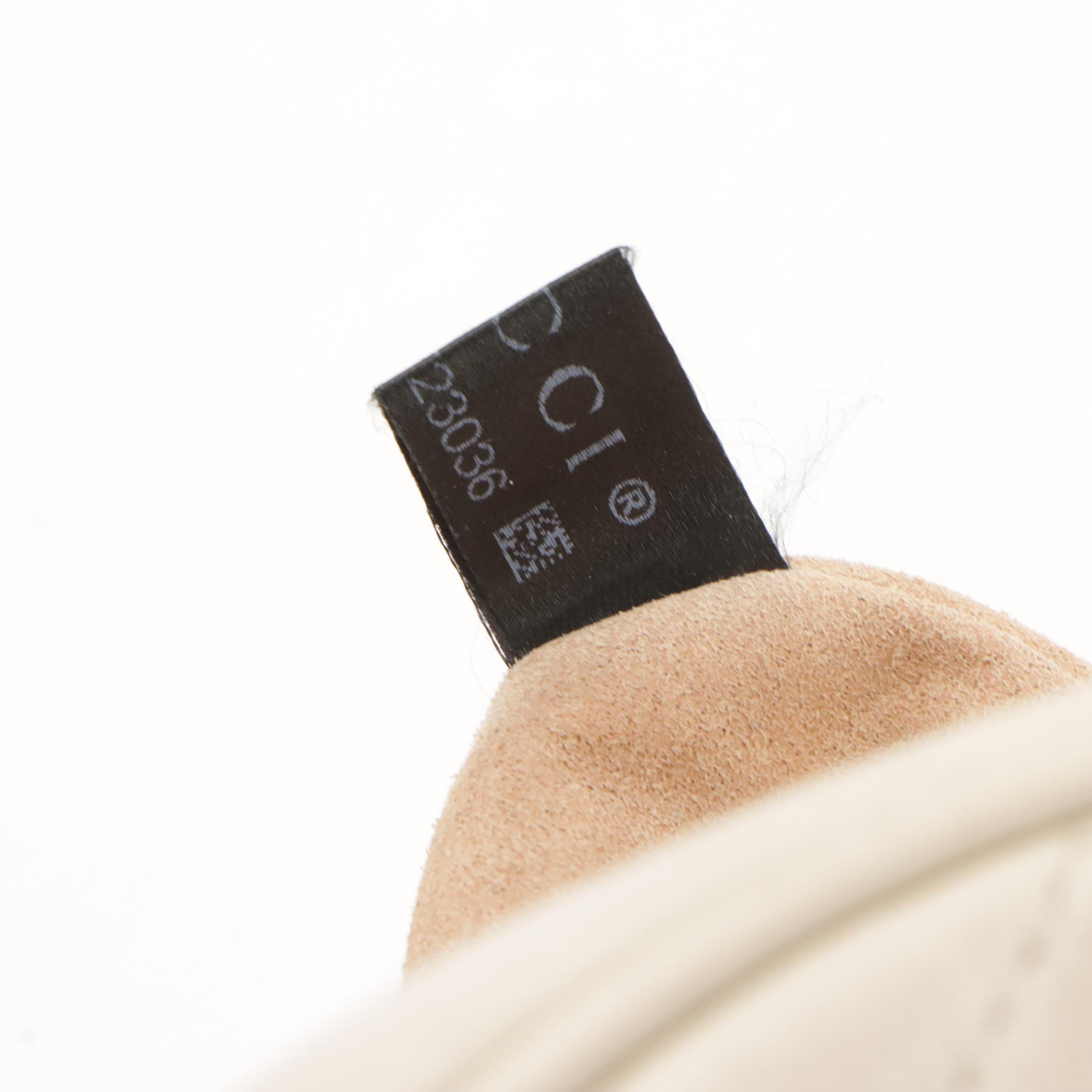 Gucci GG Marmont Round Mini Bag in Off-White Matelassé Leather