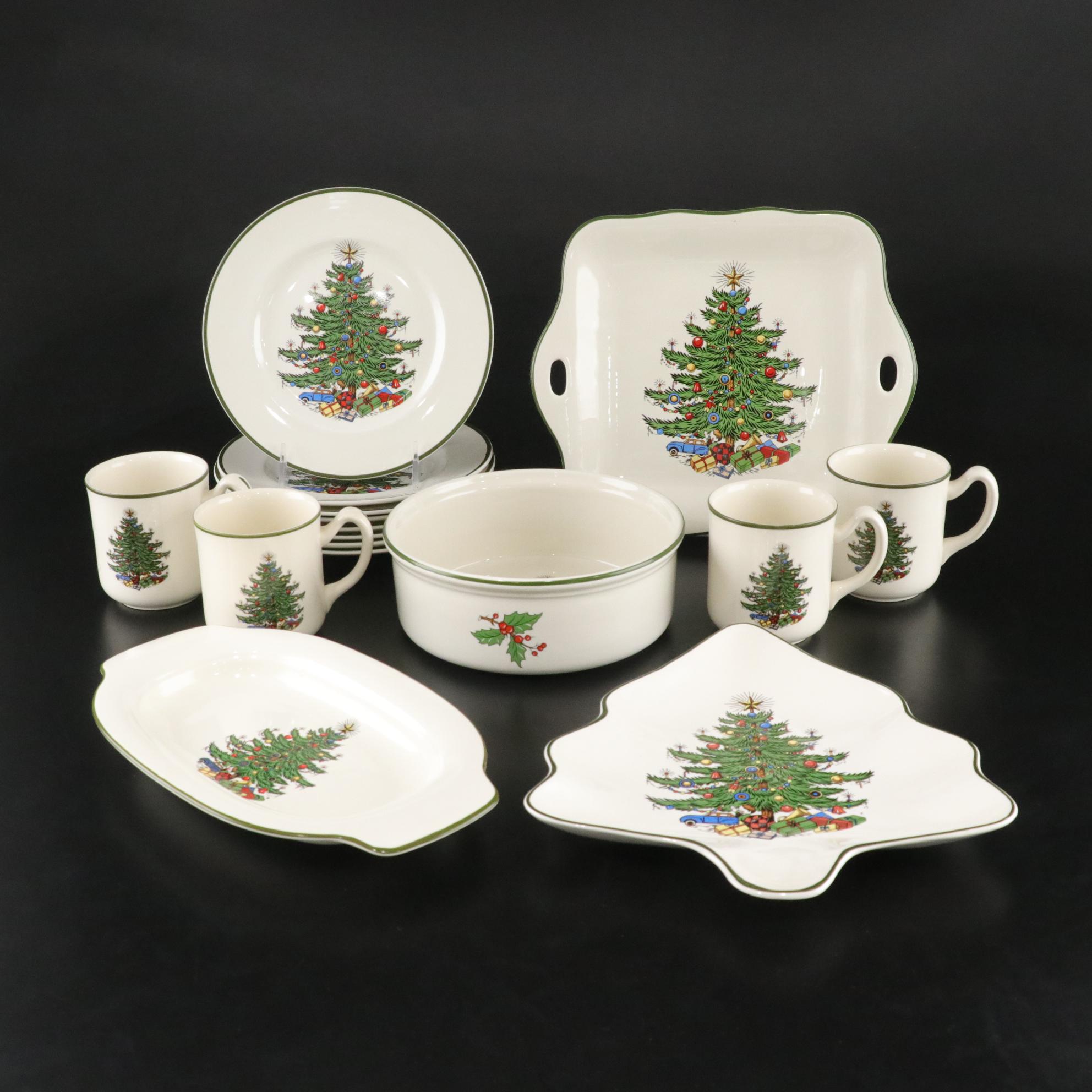 Cuthbertson "Original Christmas Tree" Serving Trays, Mugs & Plates