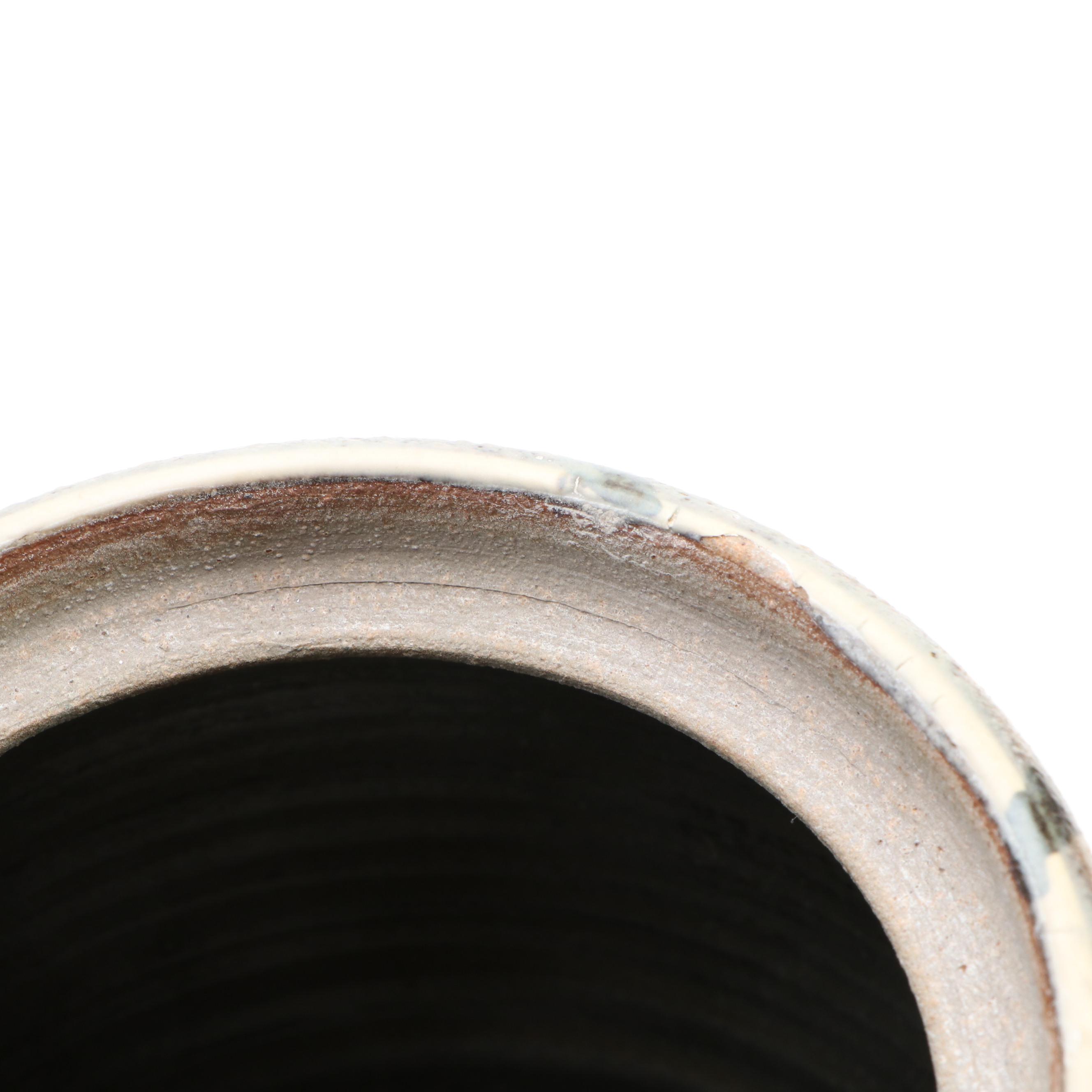 Richard Bresnahan for St. John's Pottery Urn with Resin Buddha Candle Holder