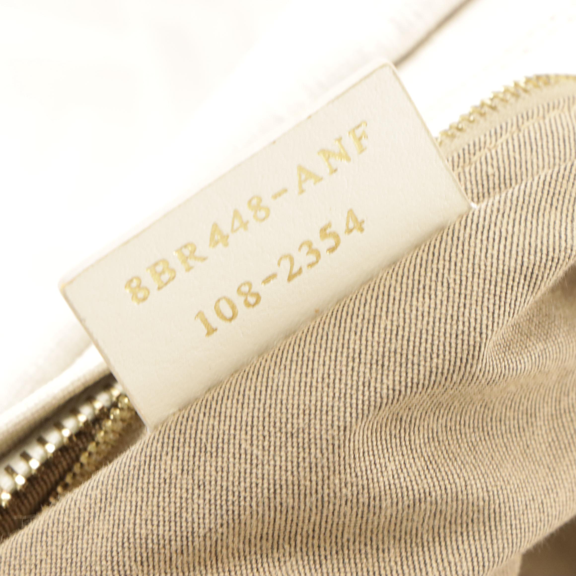 Fendi White Zucca Coated Canvas and Leather Shoulder Bag