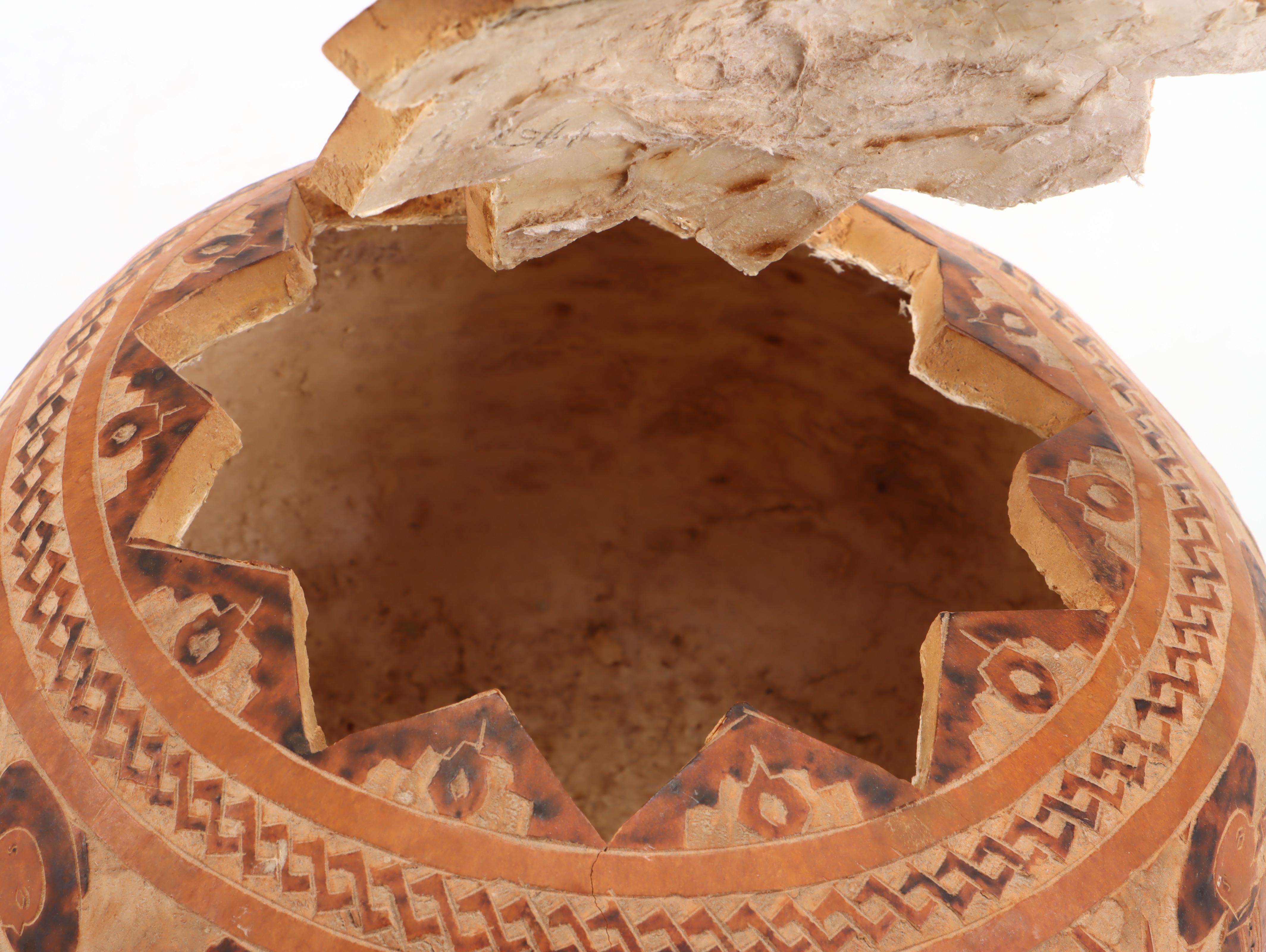 Freida Lee Navajo Pottery Bowl with Other Carved Storyteller Gourd and Pitcher