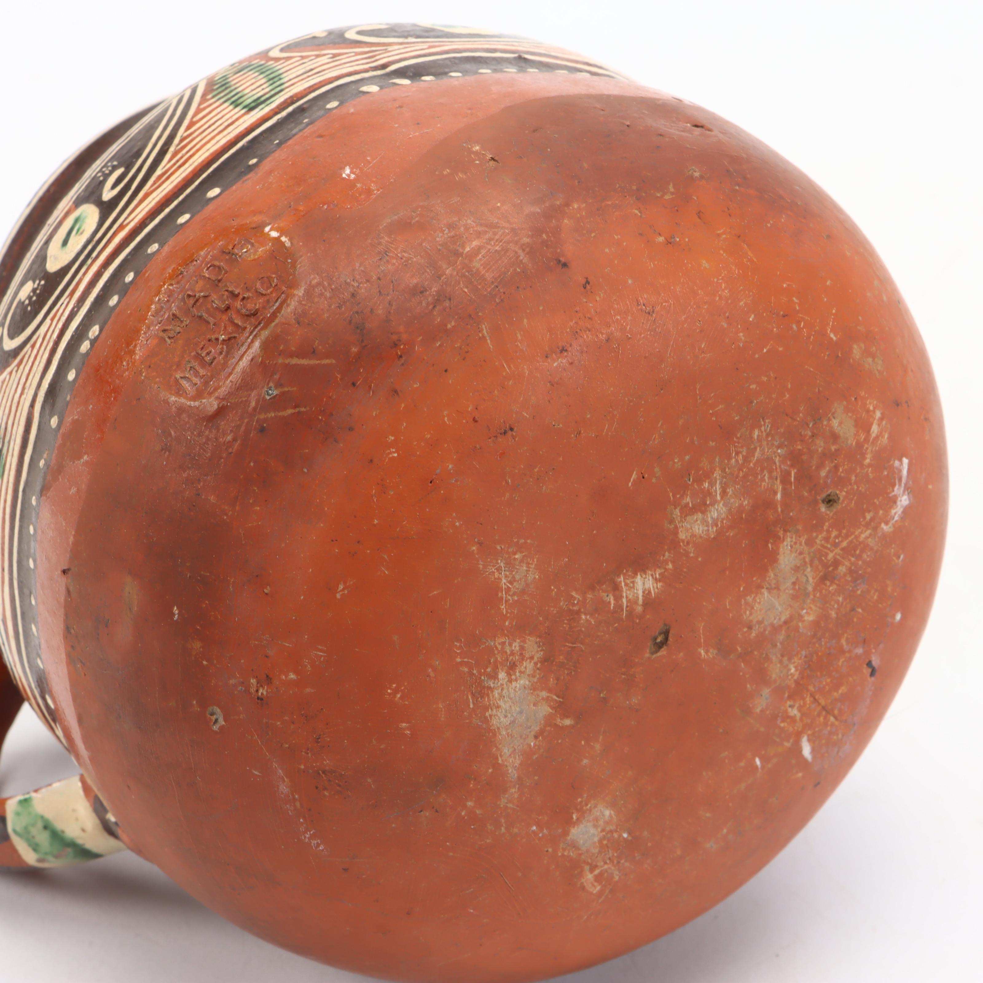 Freida Lee Navajo Pottery Bowl with Other Carved Storyteller Gourd and Pitcher