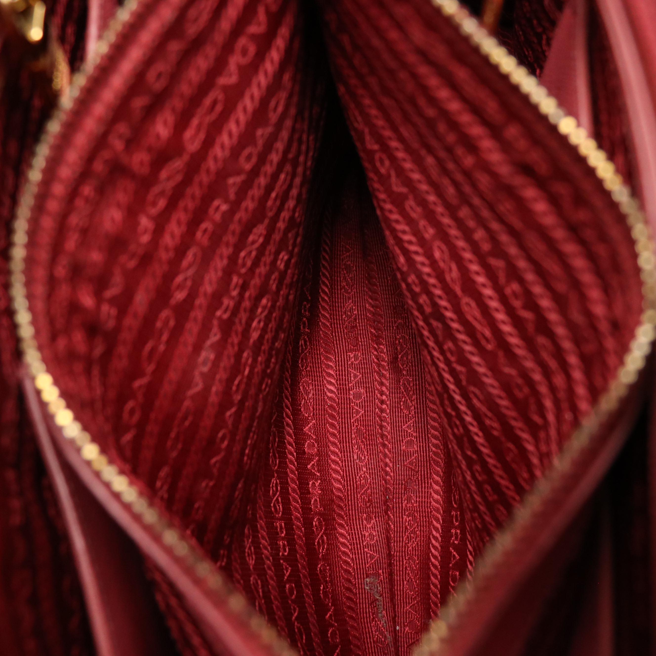 Prada Domed Two-Way Satchel in Blush Pink Saffiano Leather