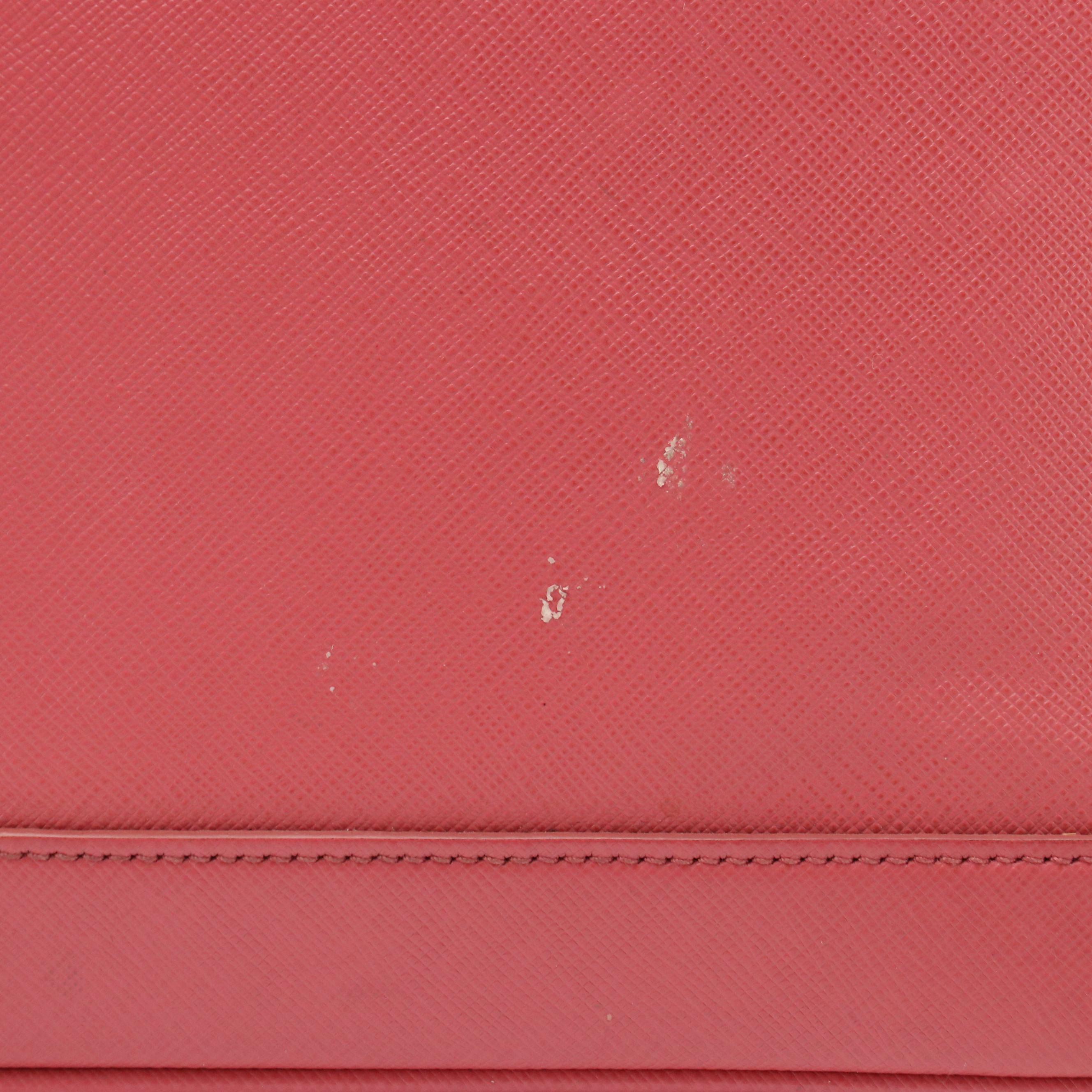 Prada Domed Two-Way Satchel in Blush Pink Saffiano Leather