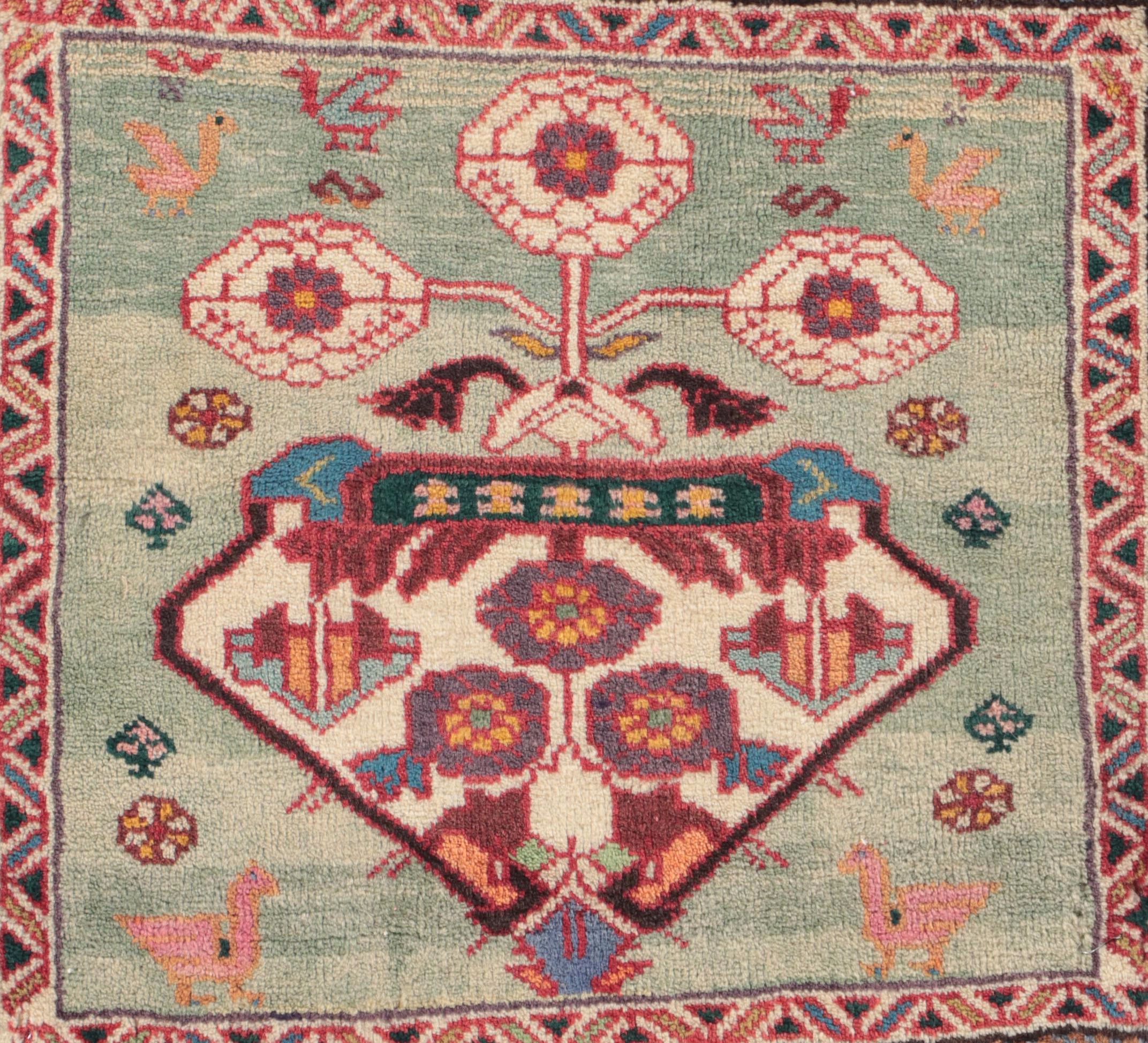 2' x 2'1 Hand-Knotted Northwest Persian Accent Rug