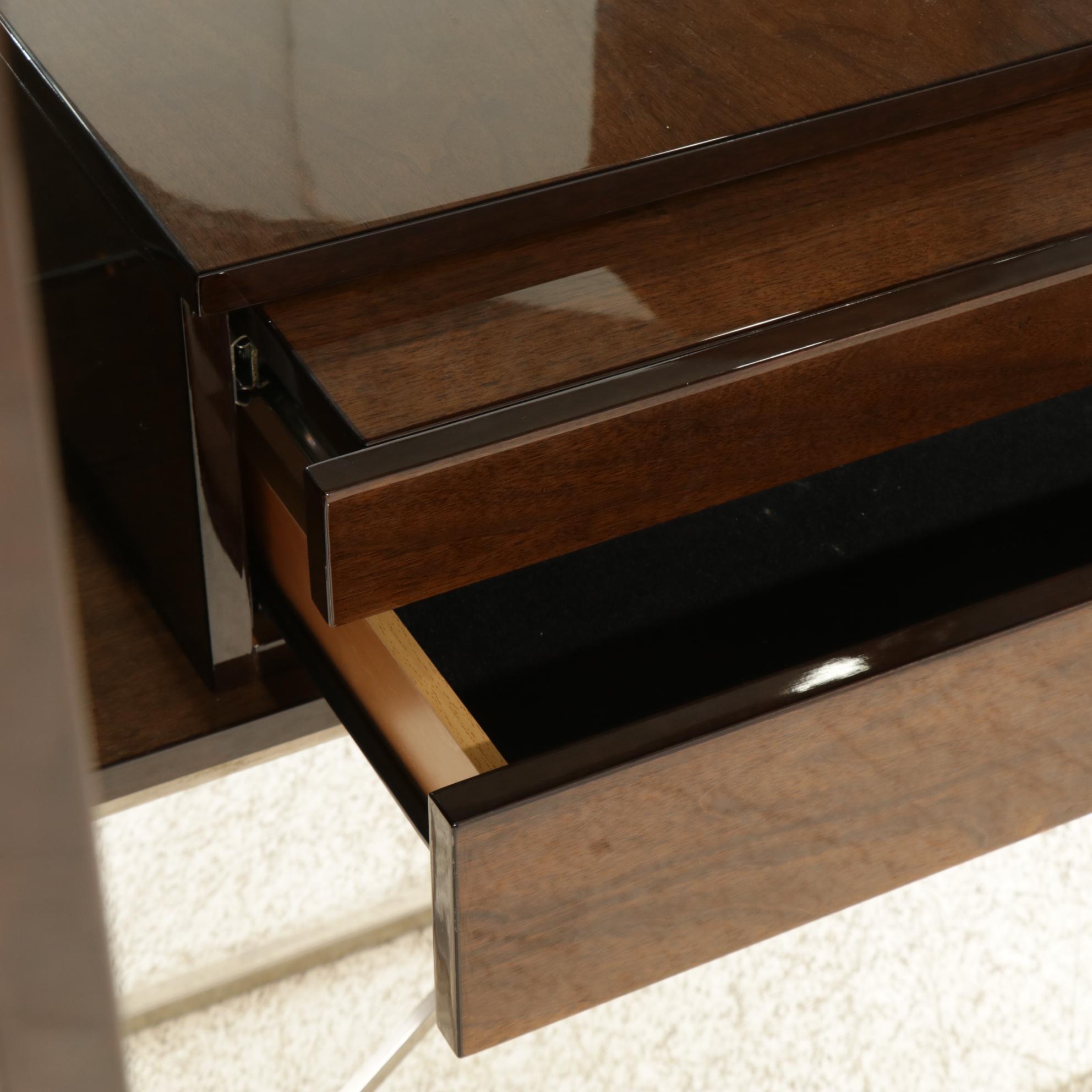 Giorgio Soressi for Malerba "5th Avenue" Modernist Lacquered Wood Bar Cabinet