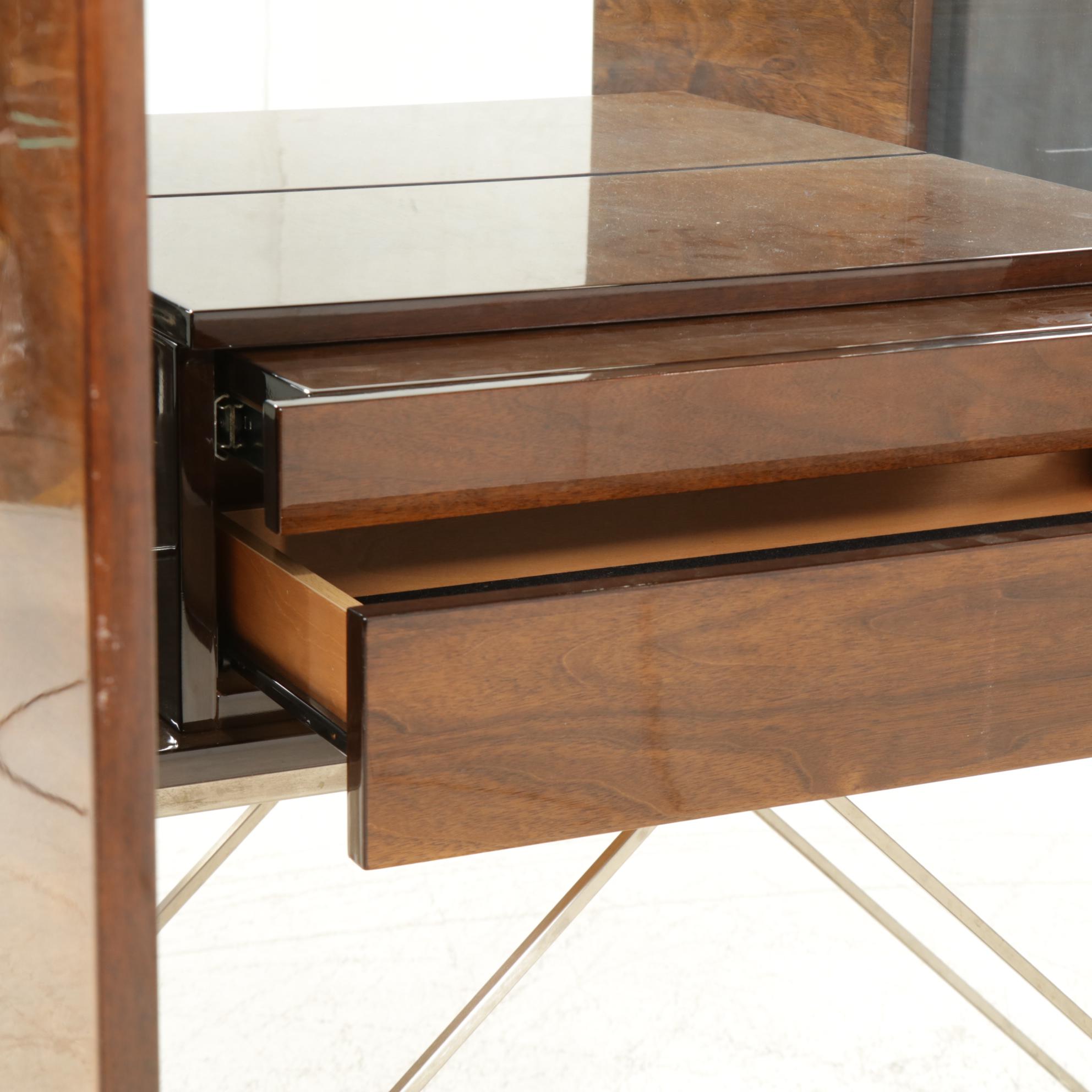 Giorgio Soressi for Malerba "5th Avenue" Modernist Lacquered Wood Bar Cabinet