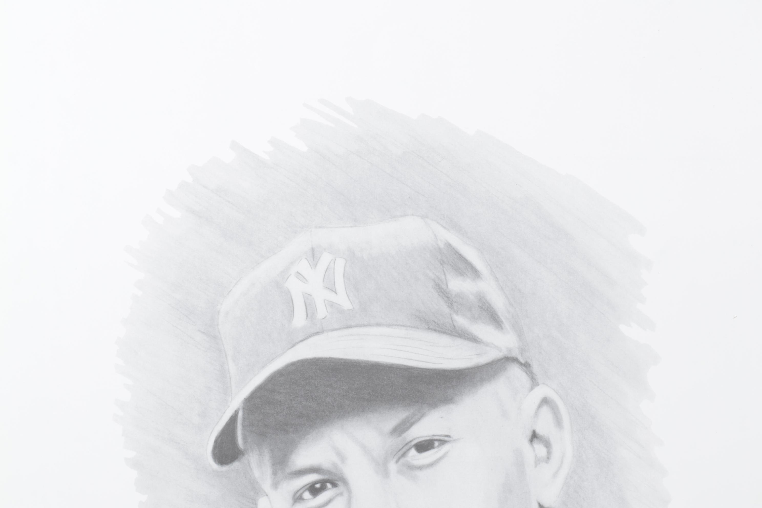 Mickey Mantle Signed "Rookie Series 1" Lithograph Print by David Cooney