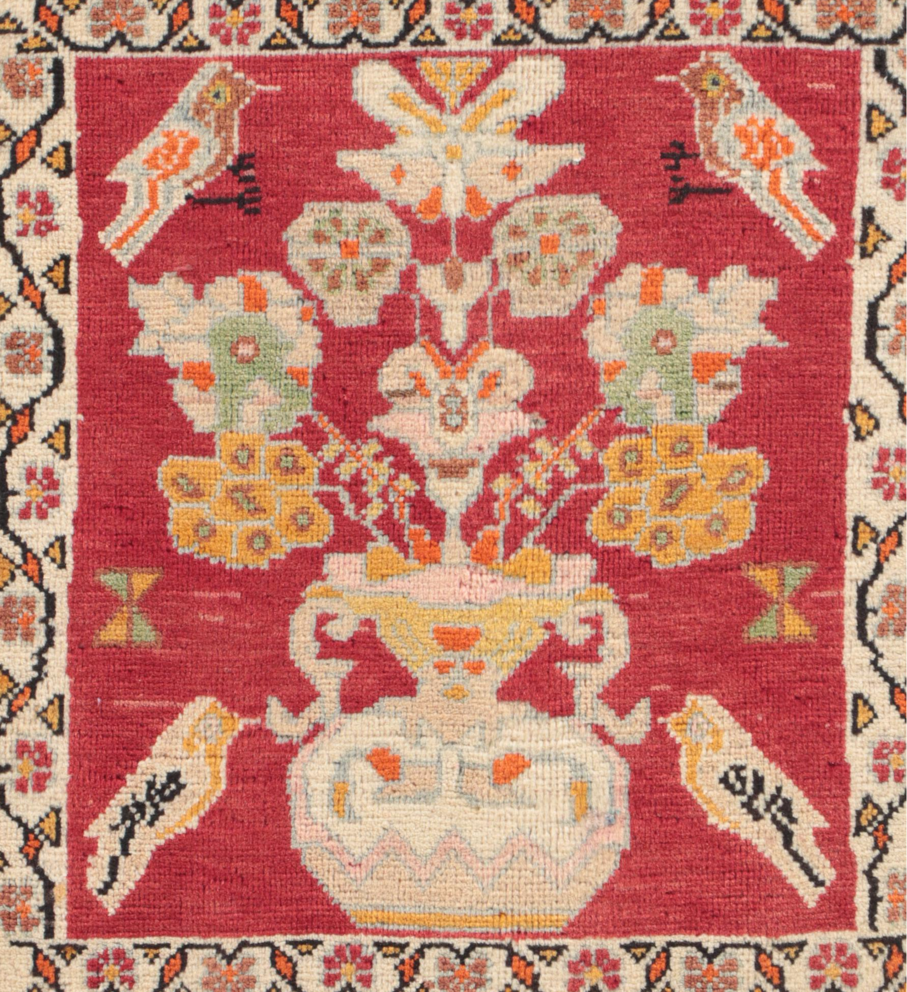 1'10 x 2' Hand-Knotted Northwest Persian Pictorial Floor Mat