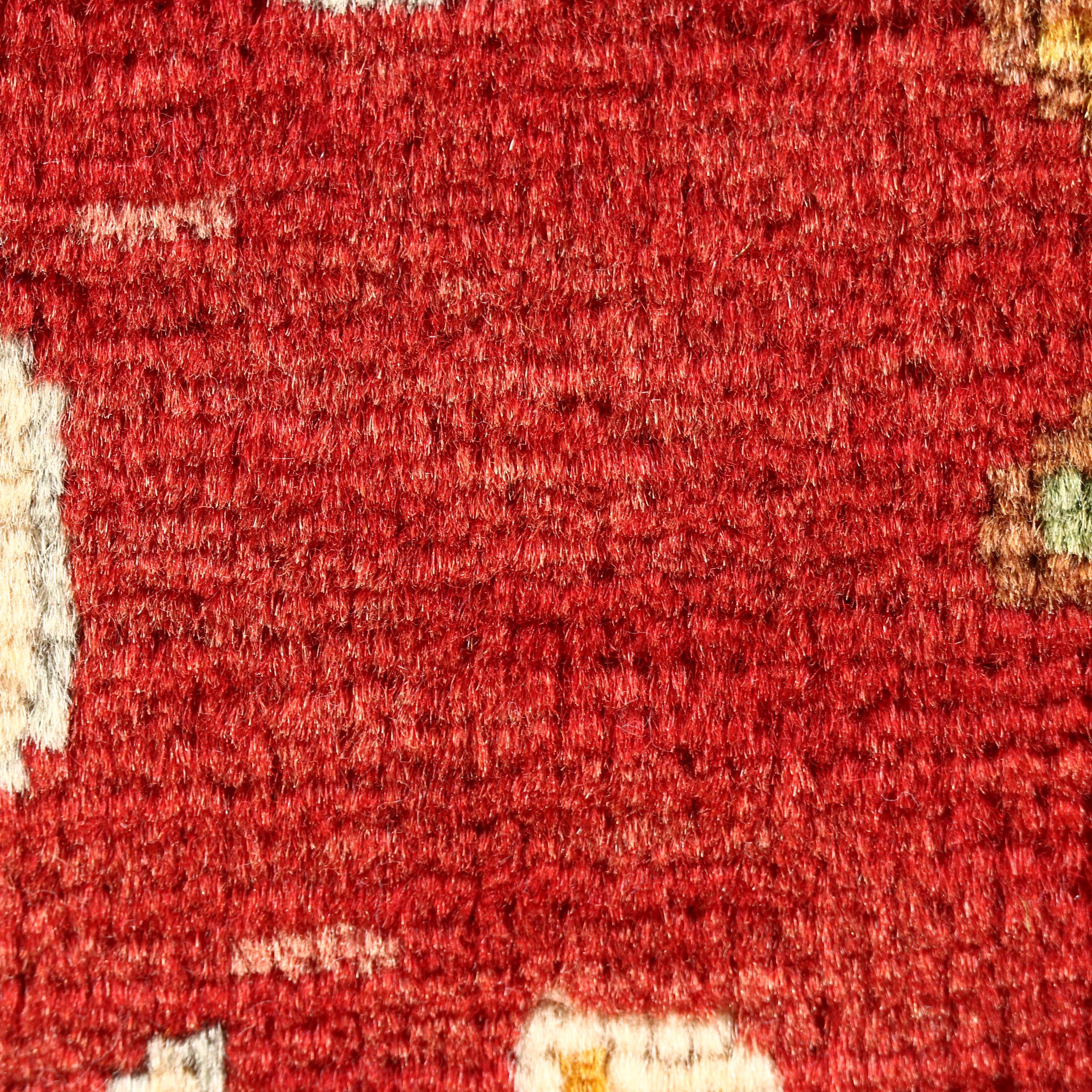 1'10 x 2' Hand-Knotted Northwest Persian Pictorial Floor Mat