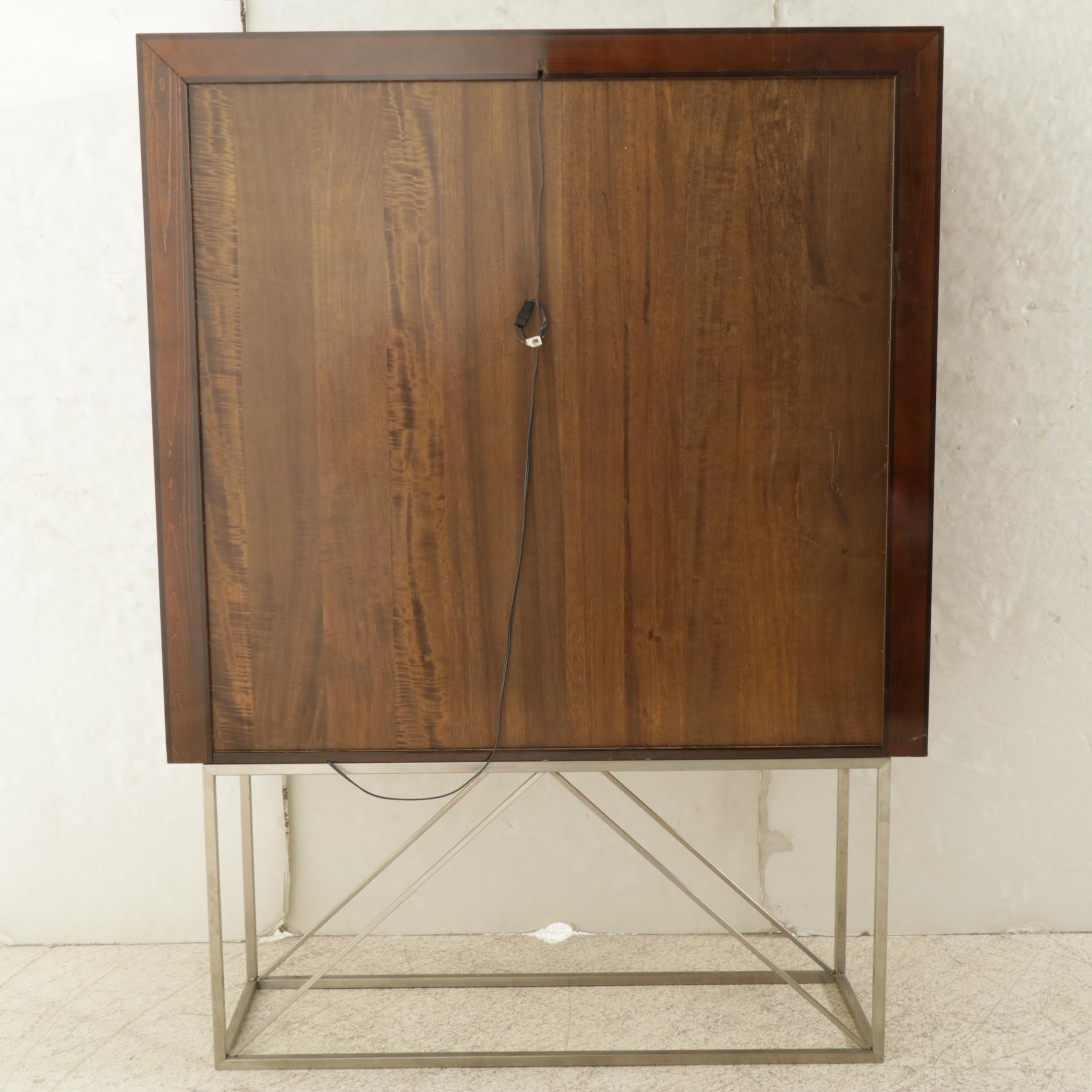 Giorgio Soressi for Malerba "5th Avenue" Modernist Lacquered Wood Bar Cabinet