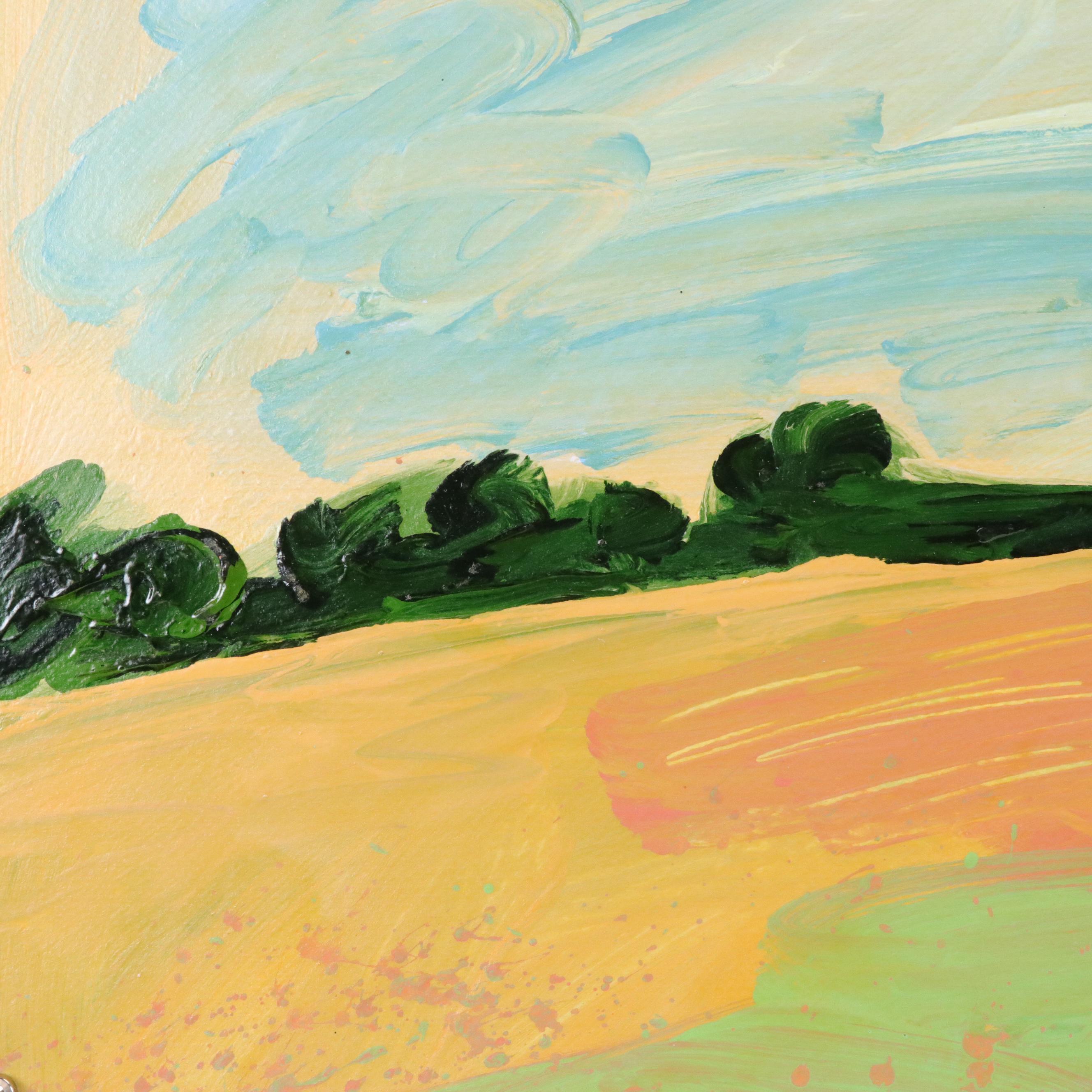 Harry Hilson Modern Landscape Acrylic Painting "Ah-Yeh-Hi A-Ko-Hee"