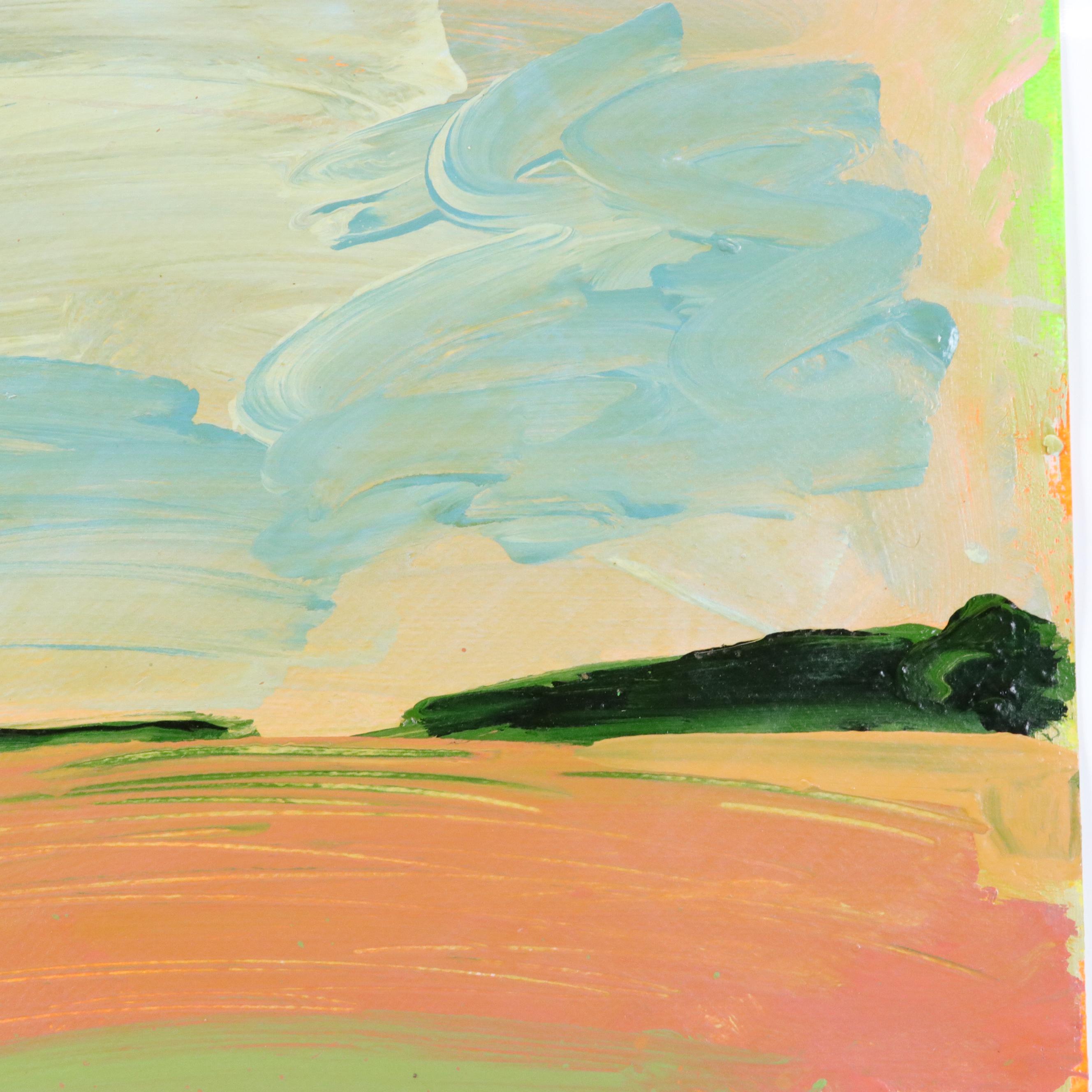 Harry Hilson Modern Landscape Acrylic Painting "Ah-Yeh-Hi A-Ko-Hee"