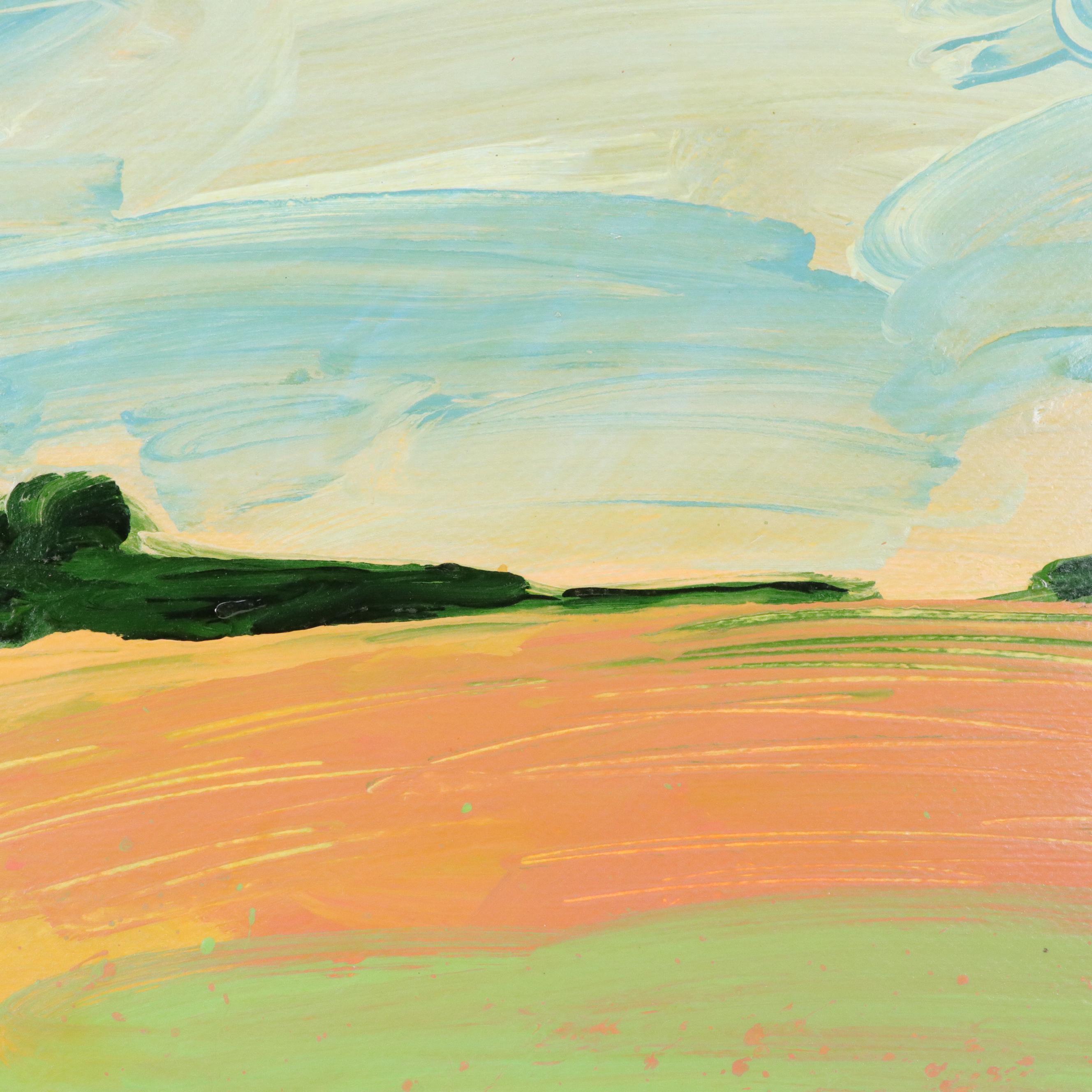 Harry Hilson Modern Landscape Acrylic Painting "Ah-Yeh-Hi A-Ko-Hee"